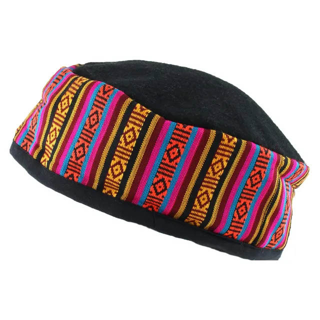 Siesta Thinking Lounging Cap cappello lana nero Nepal