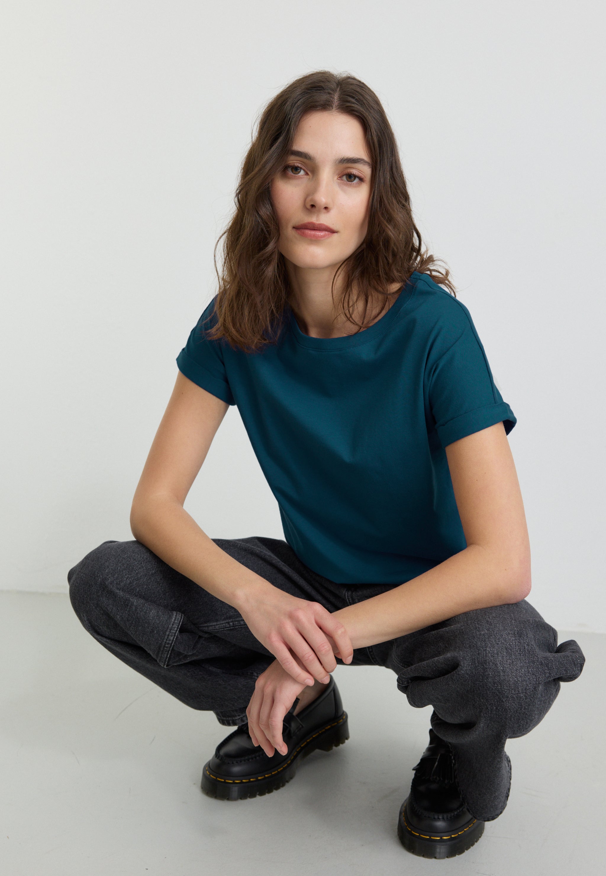 Recolution Cayenne t-shirt cotone bio verde teal
