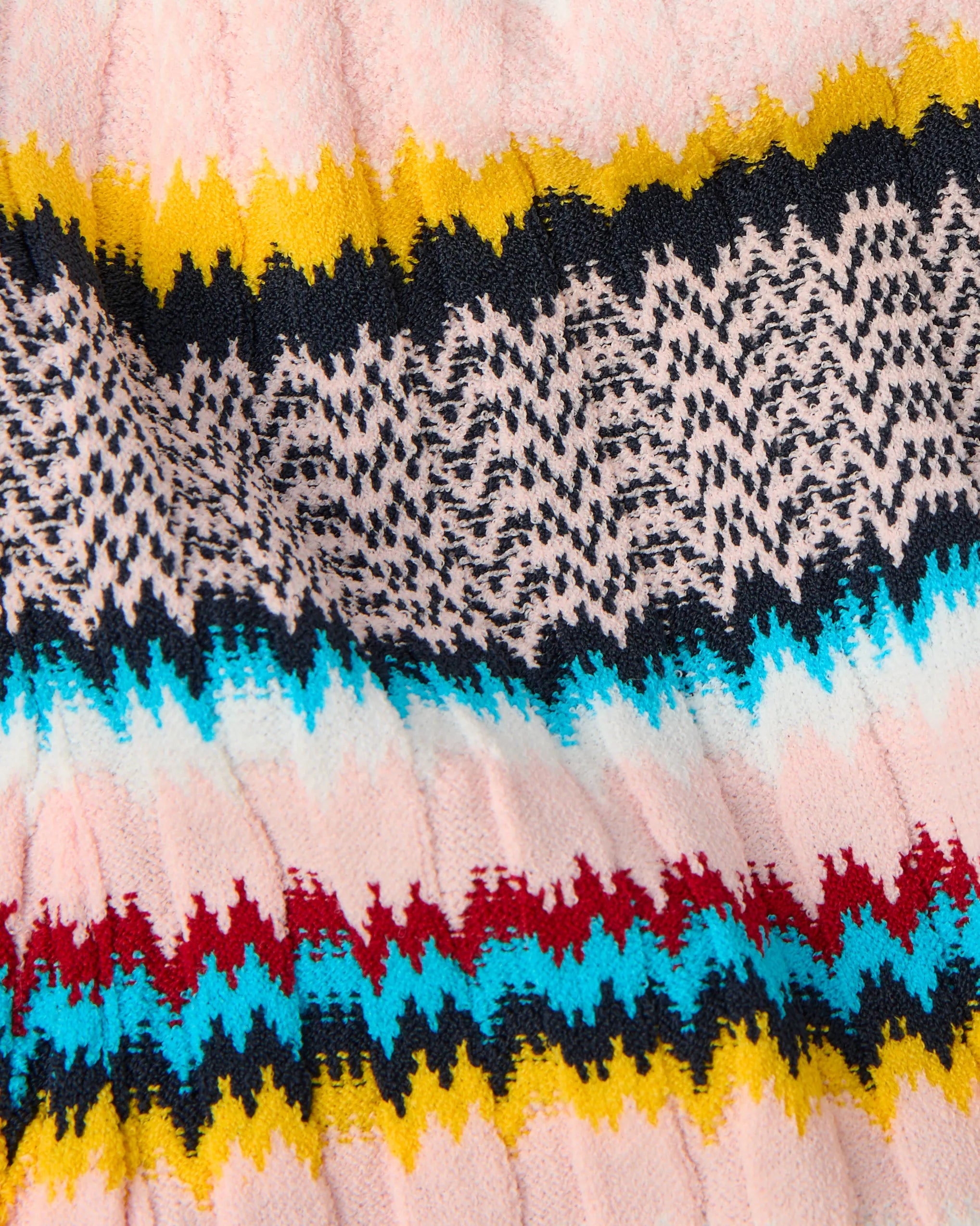 Casablanca Chevron Mini Gonna Knit Multicolore Chevron