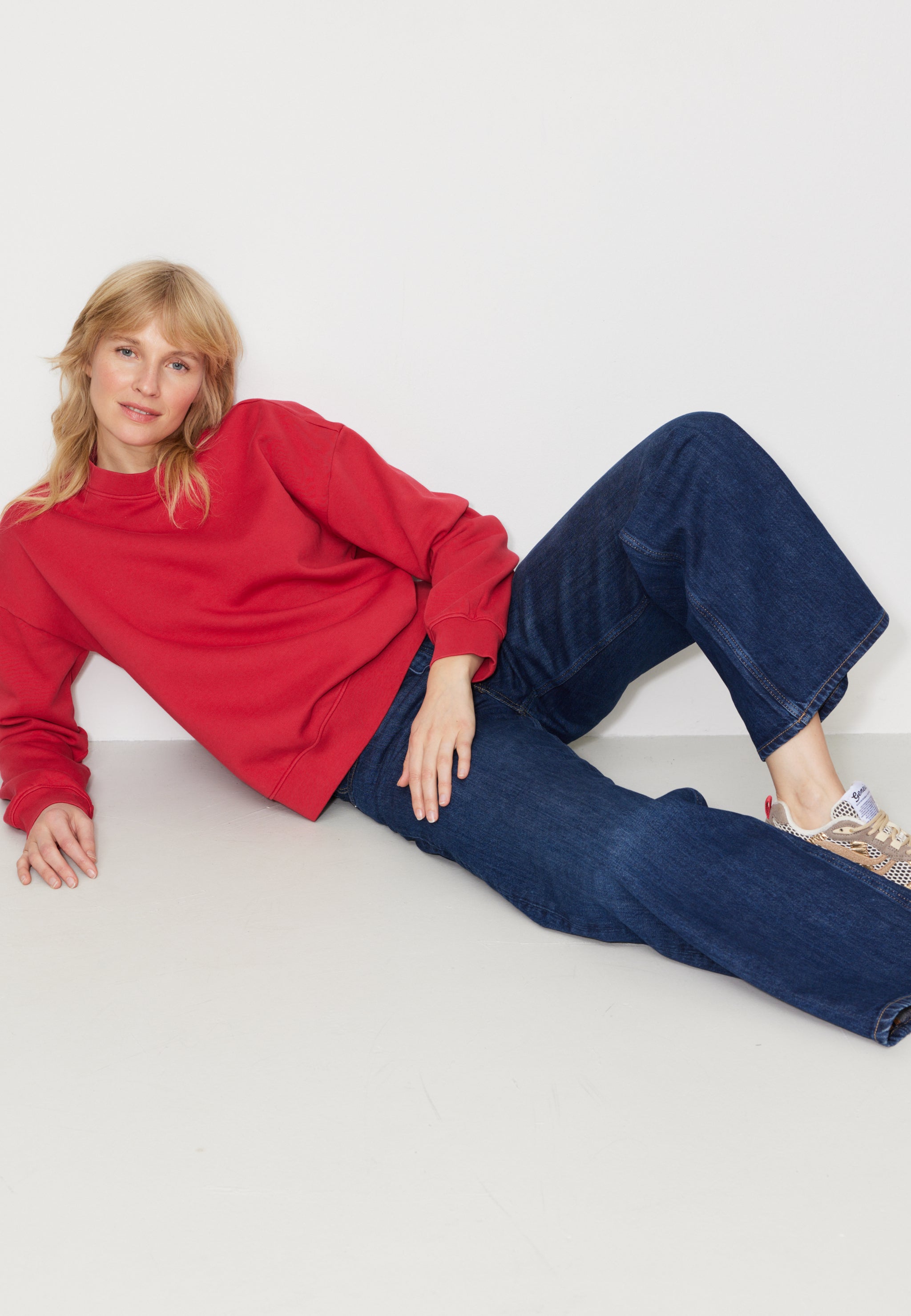Recolution NERINE felpa signal red cotone bio loose fit