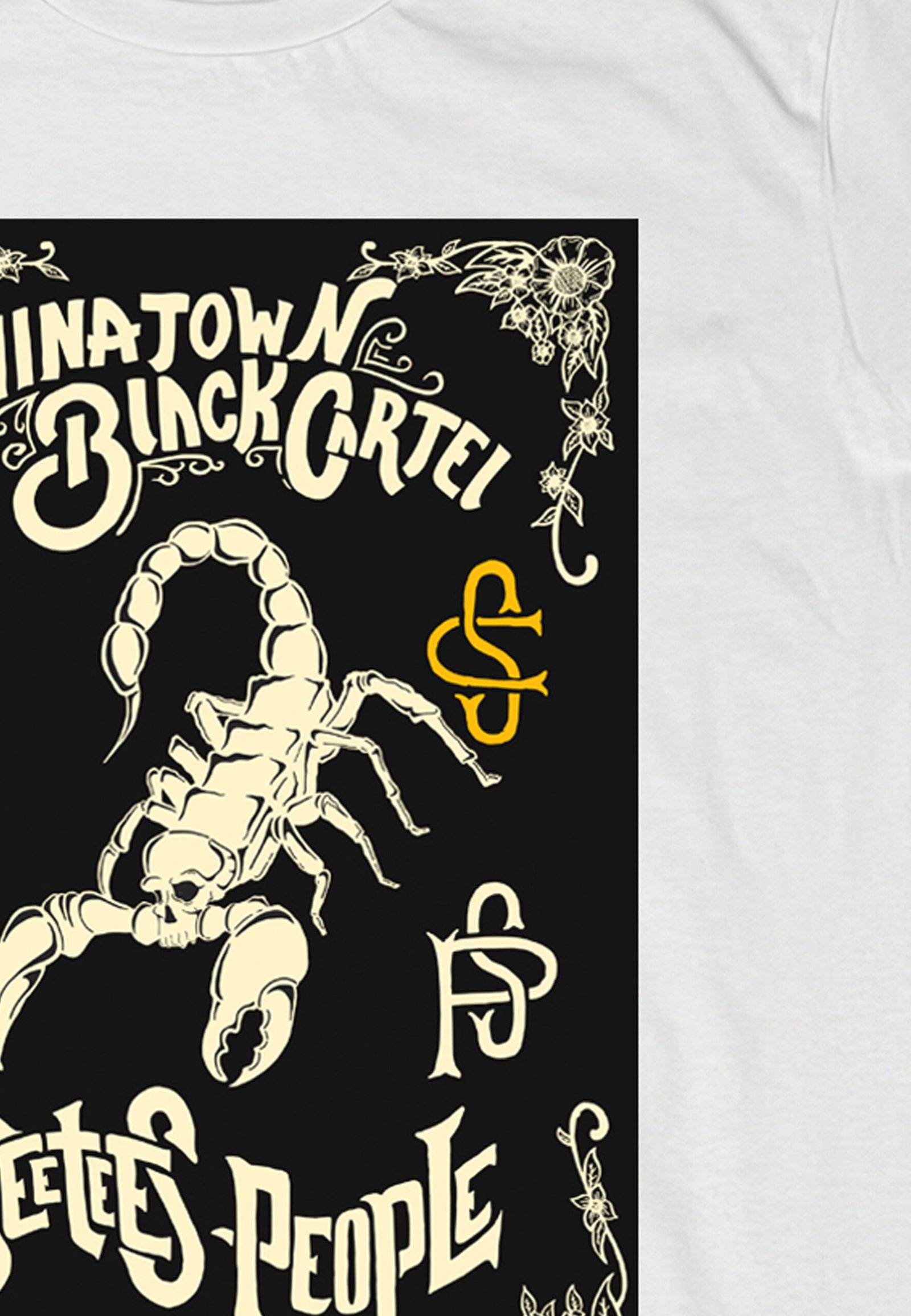 Seetees Black Scorpion t-shirt stampa scorpione