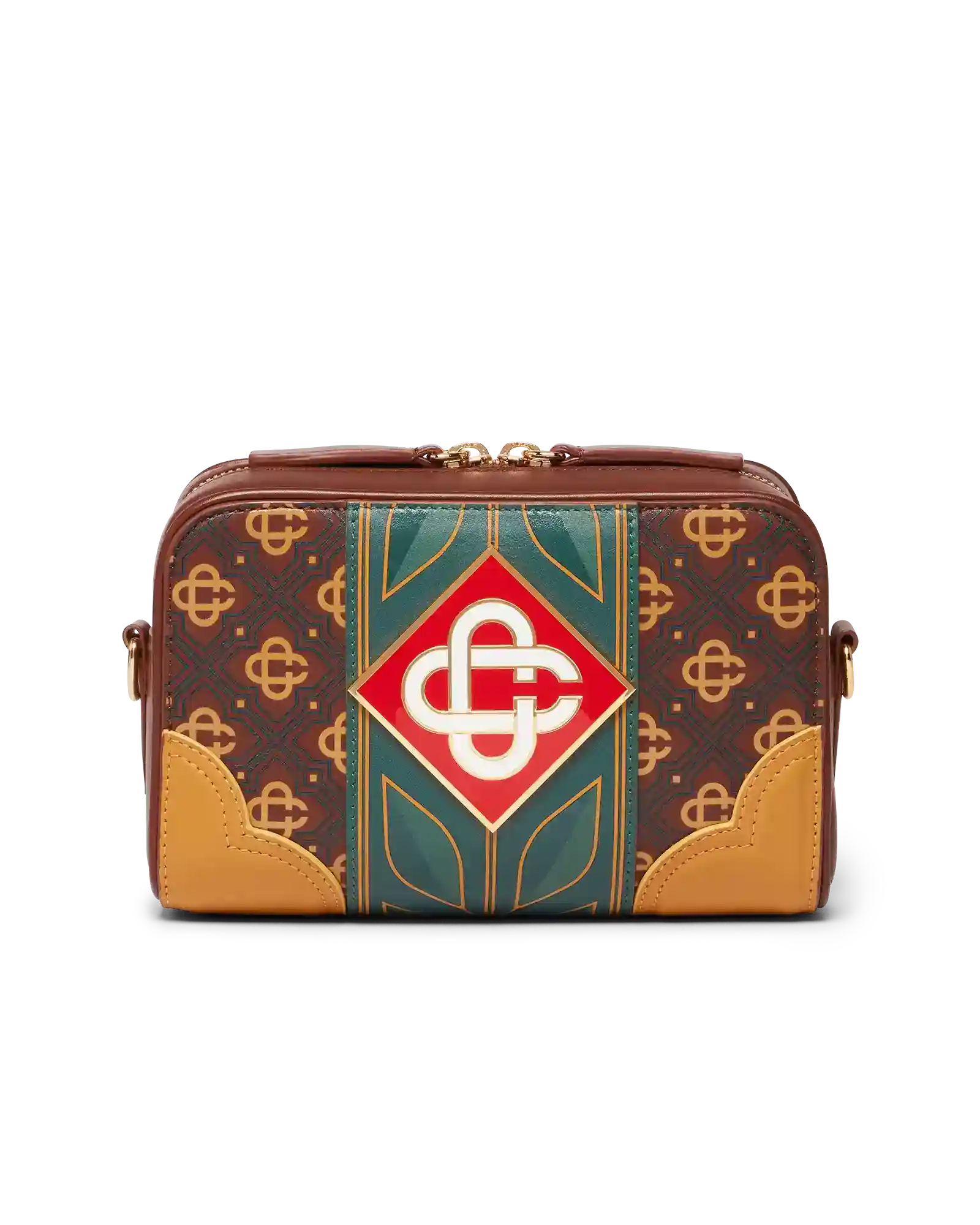 Casablanca Monogram borsa tracolla marrone pelle