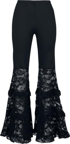 Gothicana by EMP Dark Romance pantaloni donna neri taglia S gotici