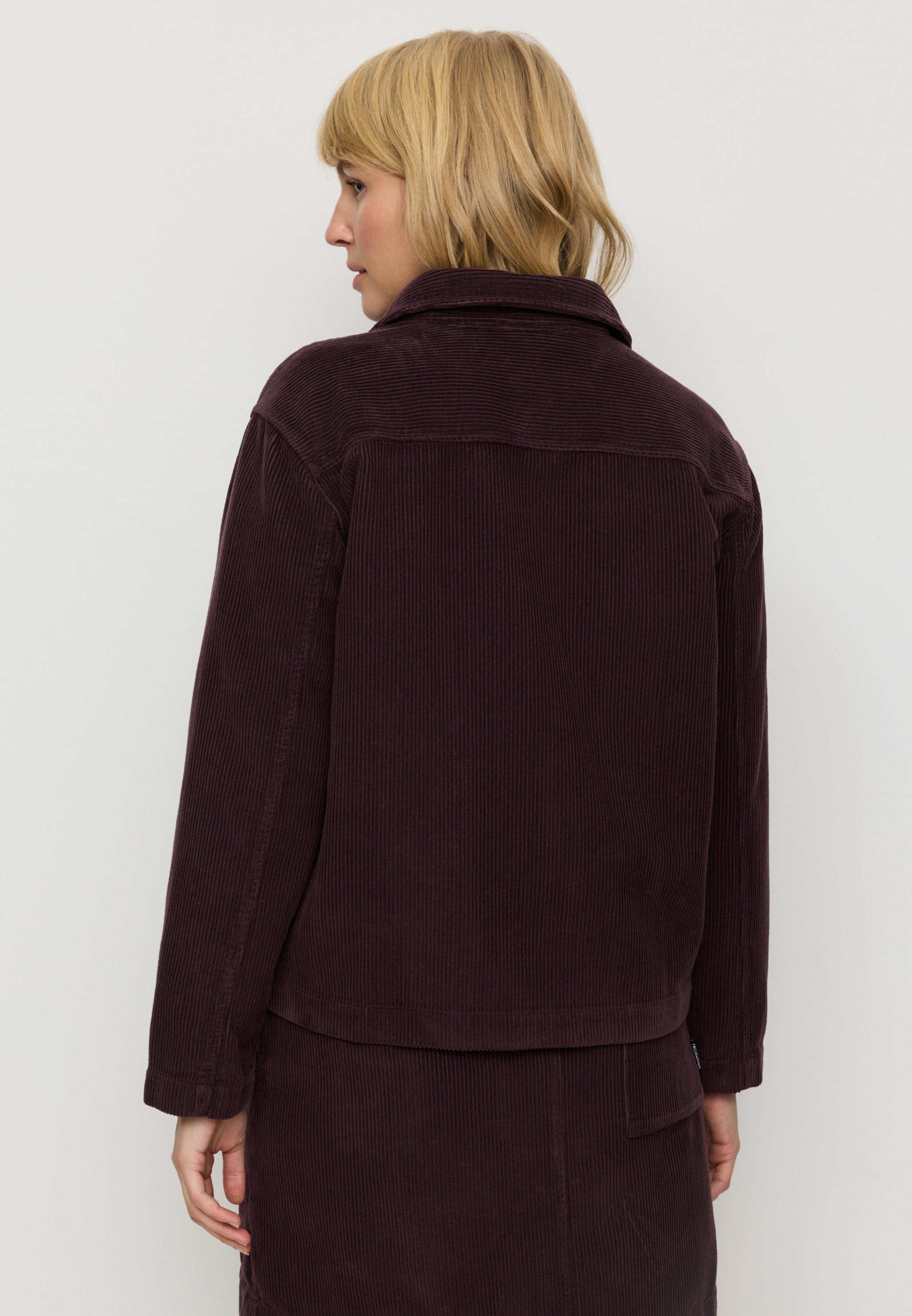 Recolution Rhodea camicia overshirt viola in cotone bio