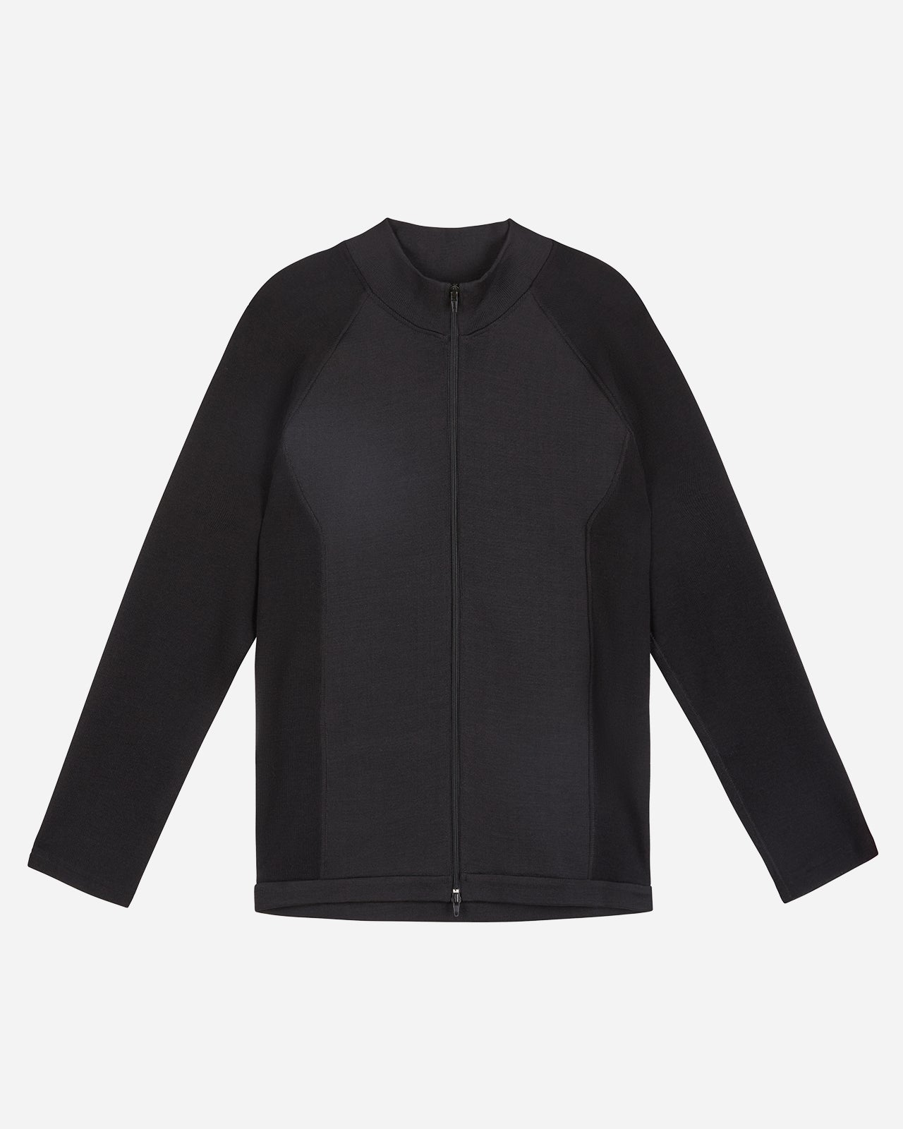 Noskra Wagwan Knitted felpa nera lana full zip