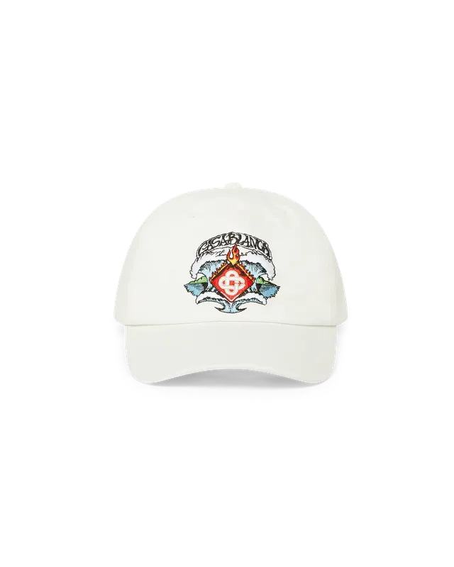 Casablanca Cappellino Waves Bambino Bianco Cotone