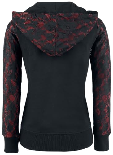 Gothicana by EMP giacca donna nera rossa con pizzo