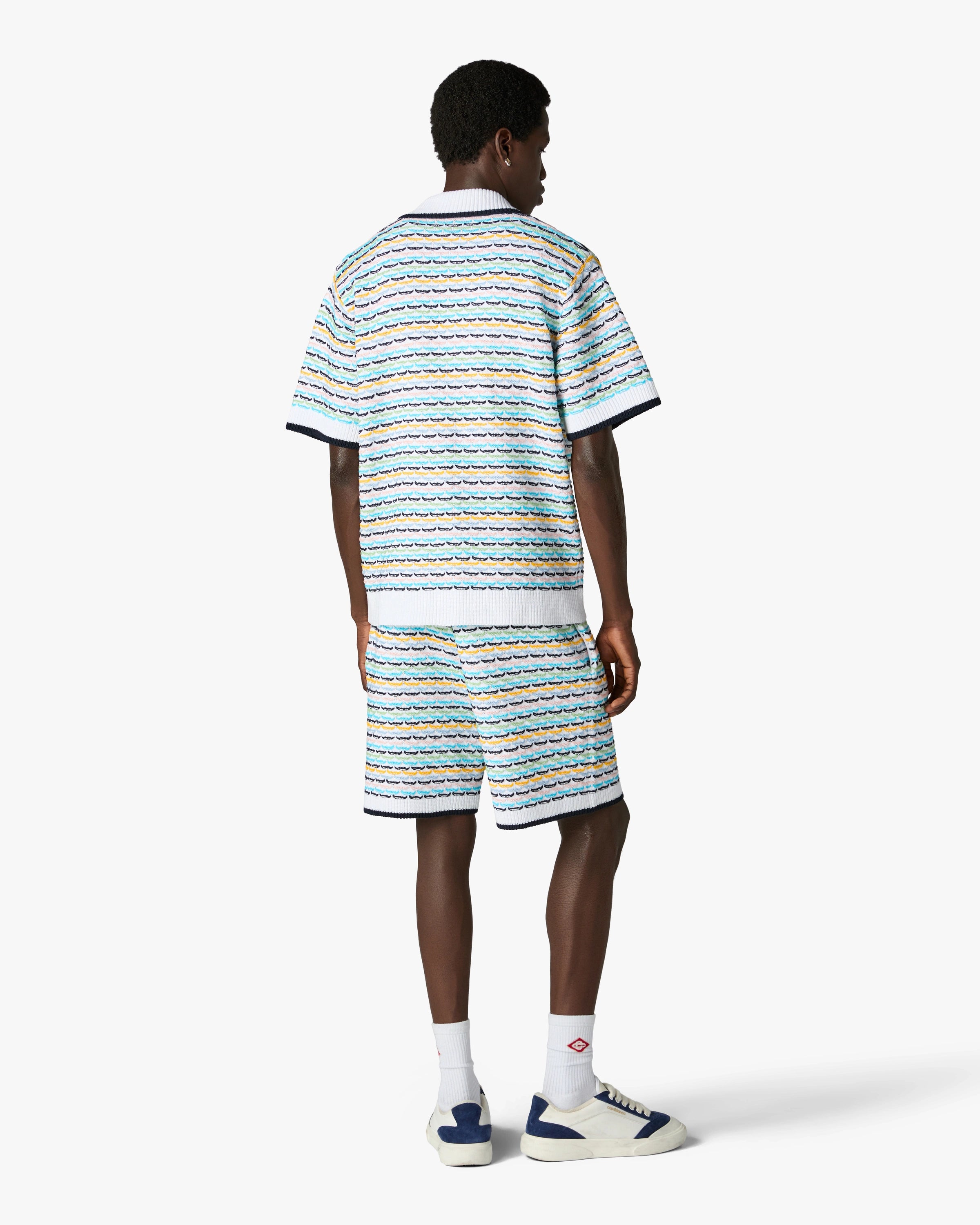 Casablanca Tuck Stitch shorts crochet multicolore