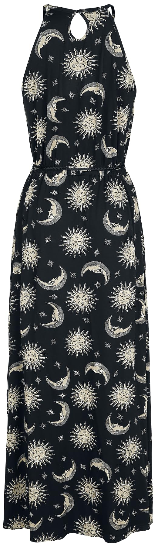 Gothicana by EMP maxi abito donna nero sole luna stelle