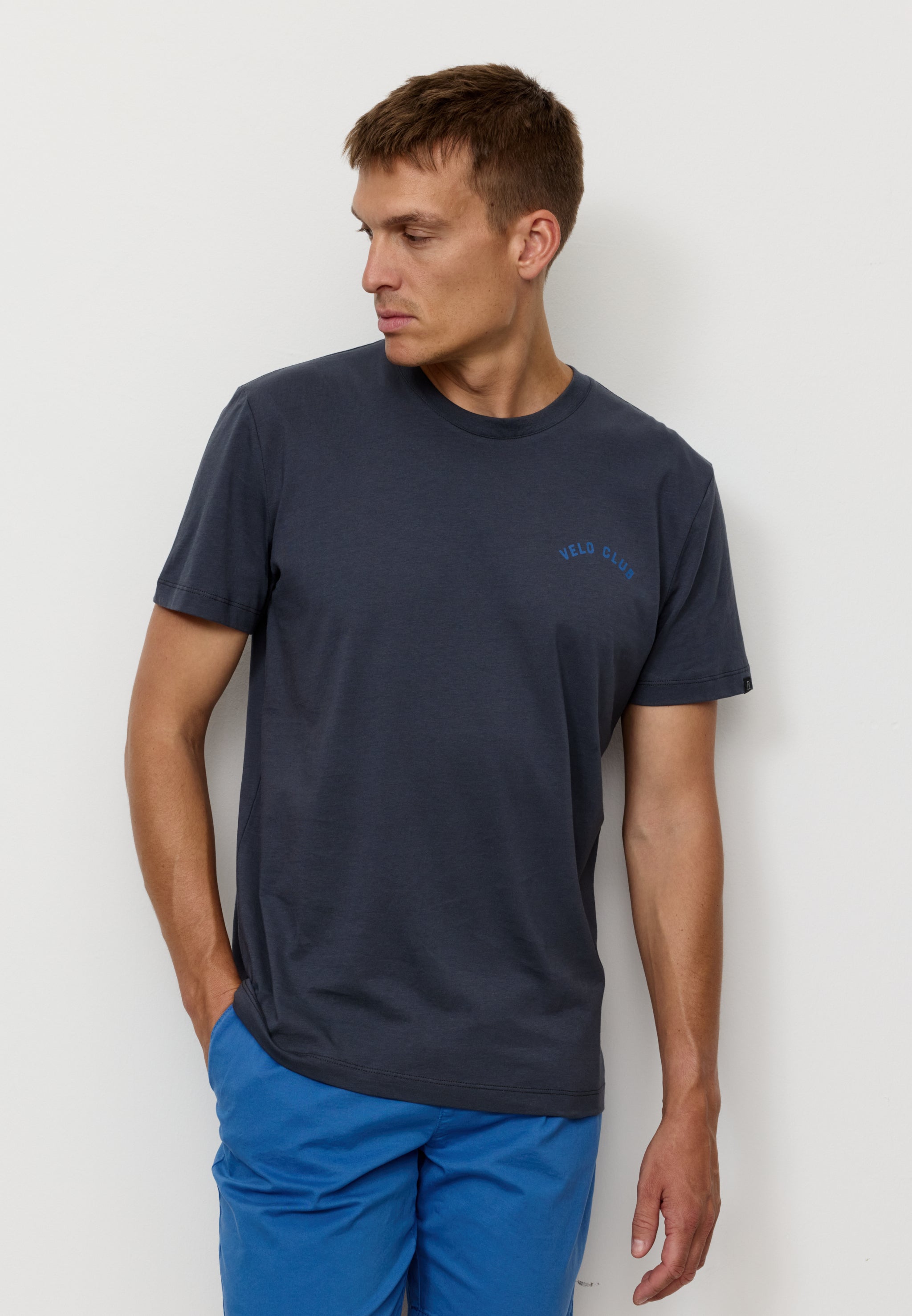 Recolution Agave Velo Club t-shirt grigio scuro cotone bio