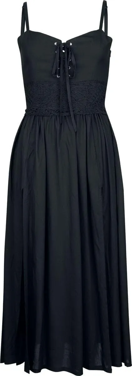 Gothicana by EMP abito lungo donna nero pizzo