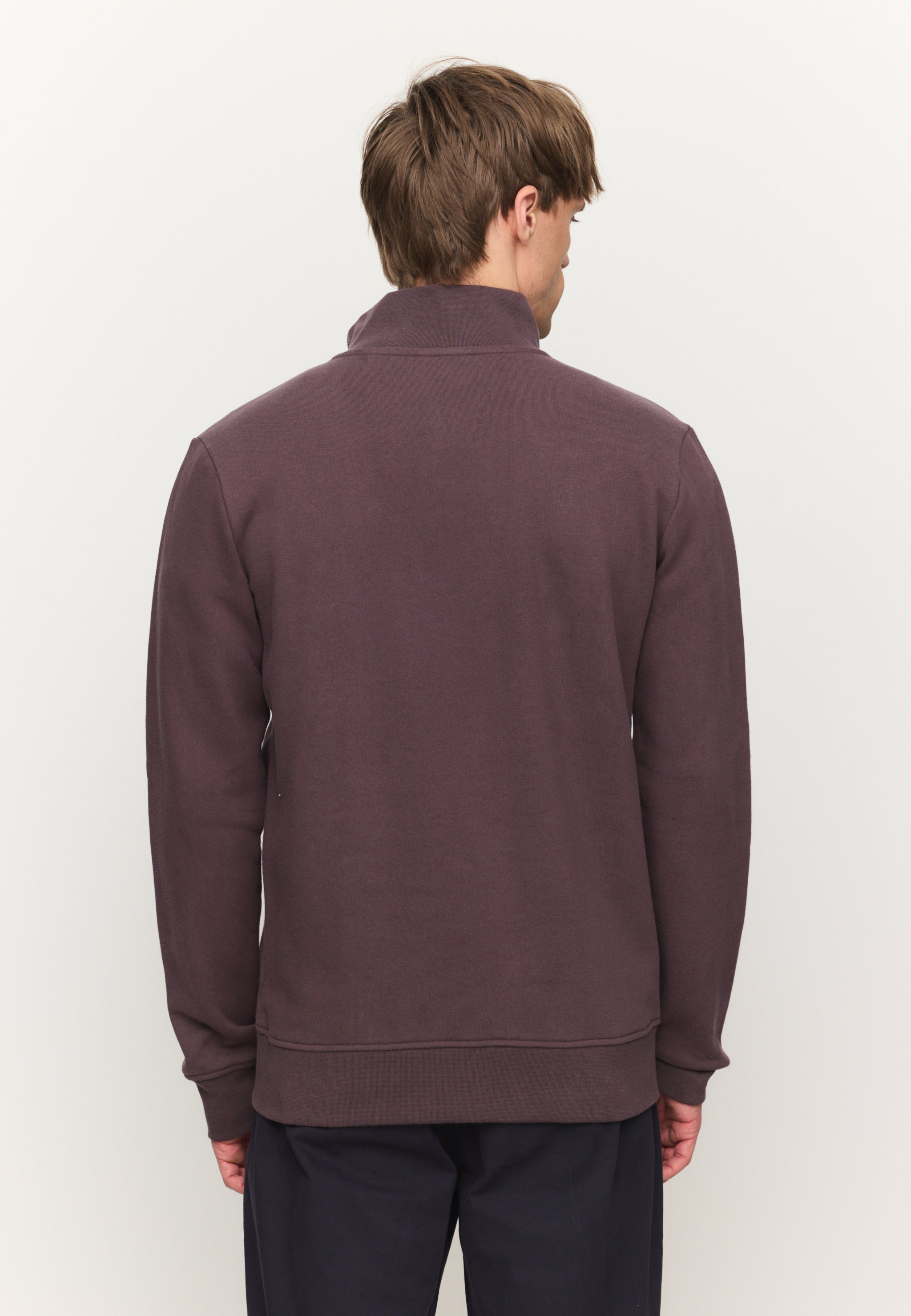 Recolution Camphor felpa con zip dark grape cotone bio