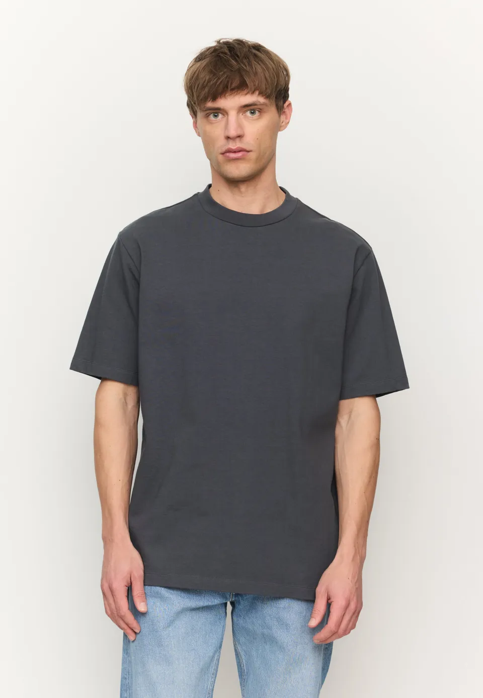 Recolution Elder t-shirt uomo grigia dark grey cotone pesante
