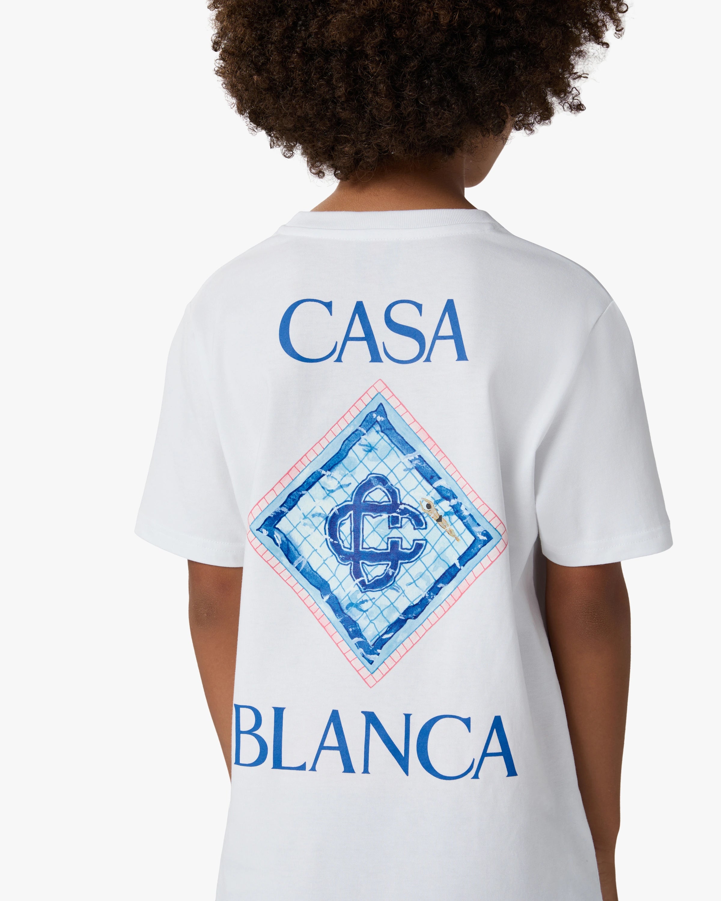 Casablanca Pool maglietta bambino bianco cotone bio