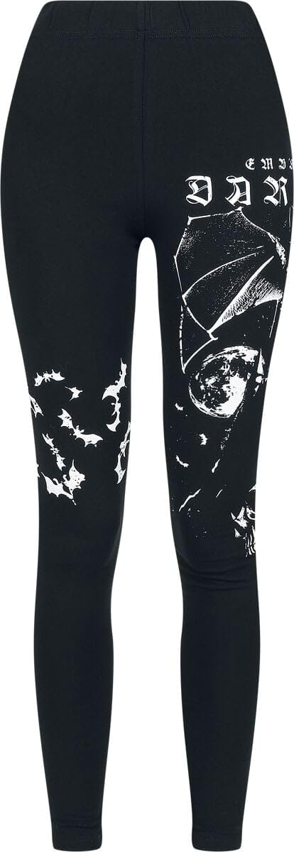 Gothicana by EMP leggings nere stampa pipistrelli