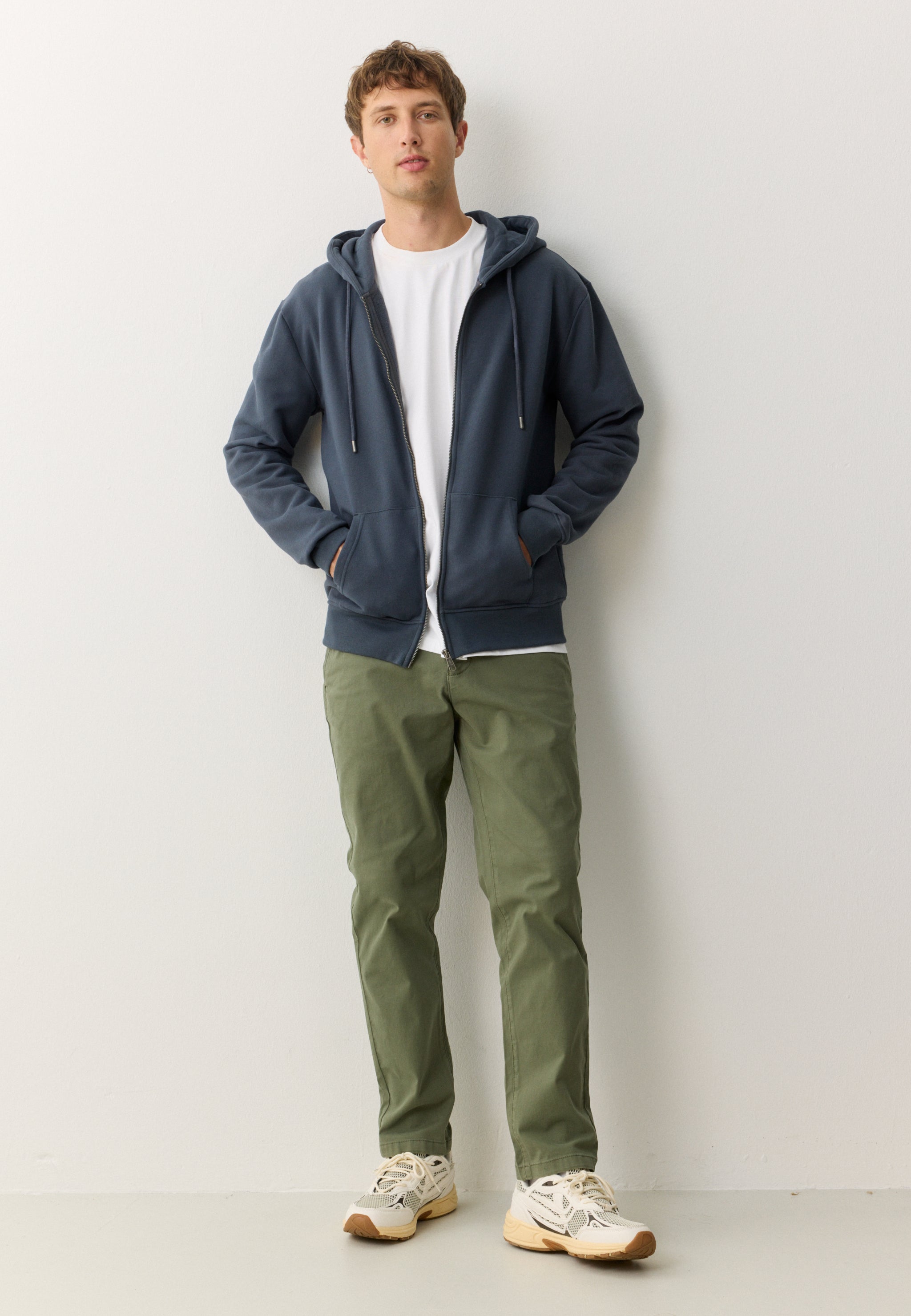 Recolution Kelp pantaloni chino verde oliva cotone bio