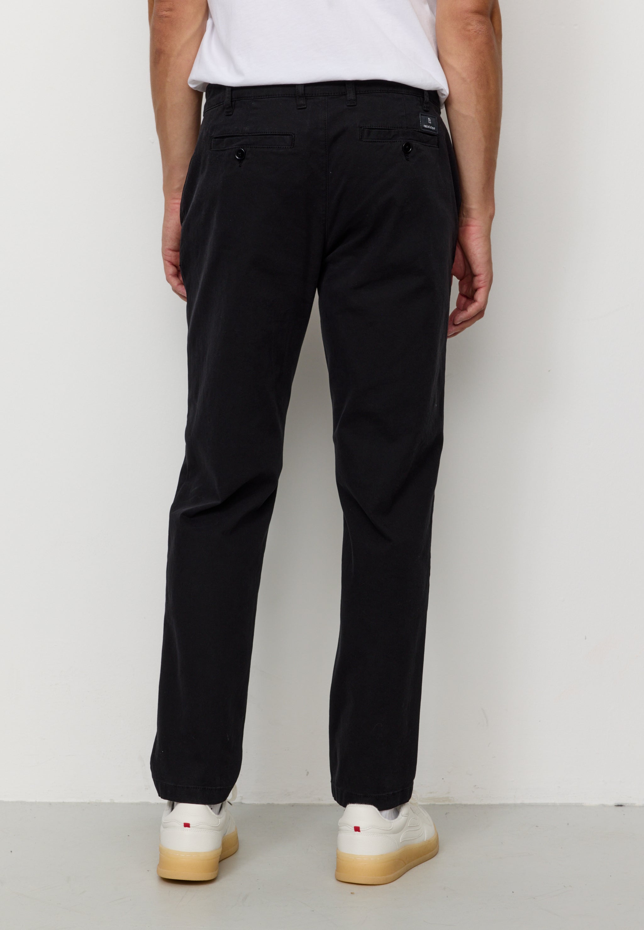 Recolution Kelp pantaloni chino nero cotone bio
