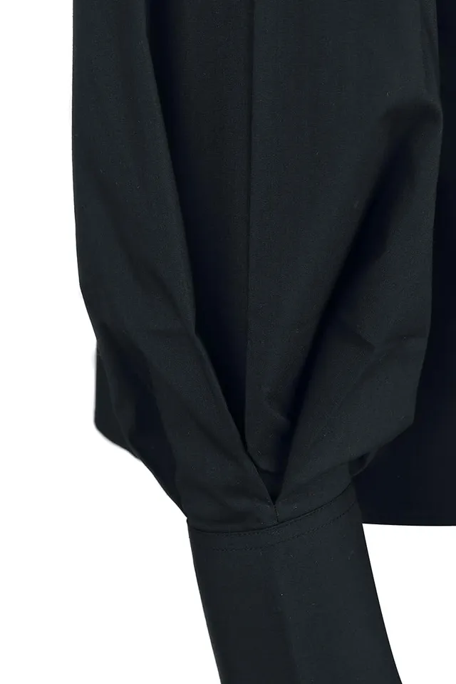 Gothicana by EMP Dark Romance blusa donna nera taglia L gotica