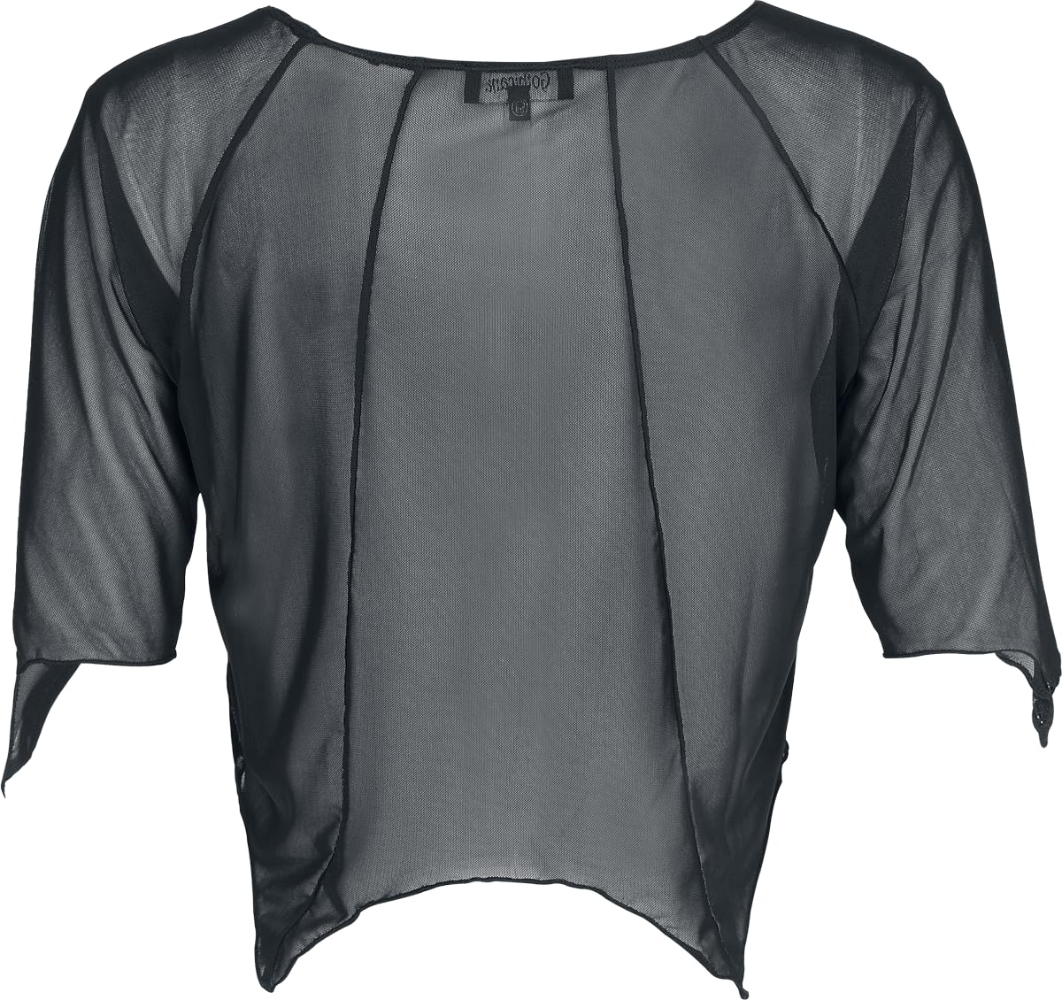 Gothicana Vailed in Darkness Bat Shape Mesh-Shirt t-shirt nera rete