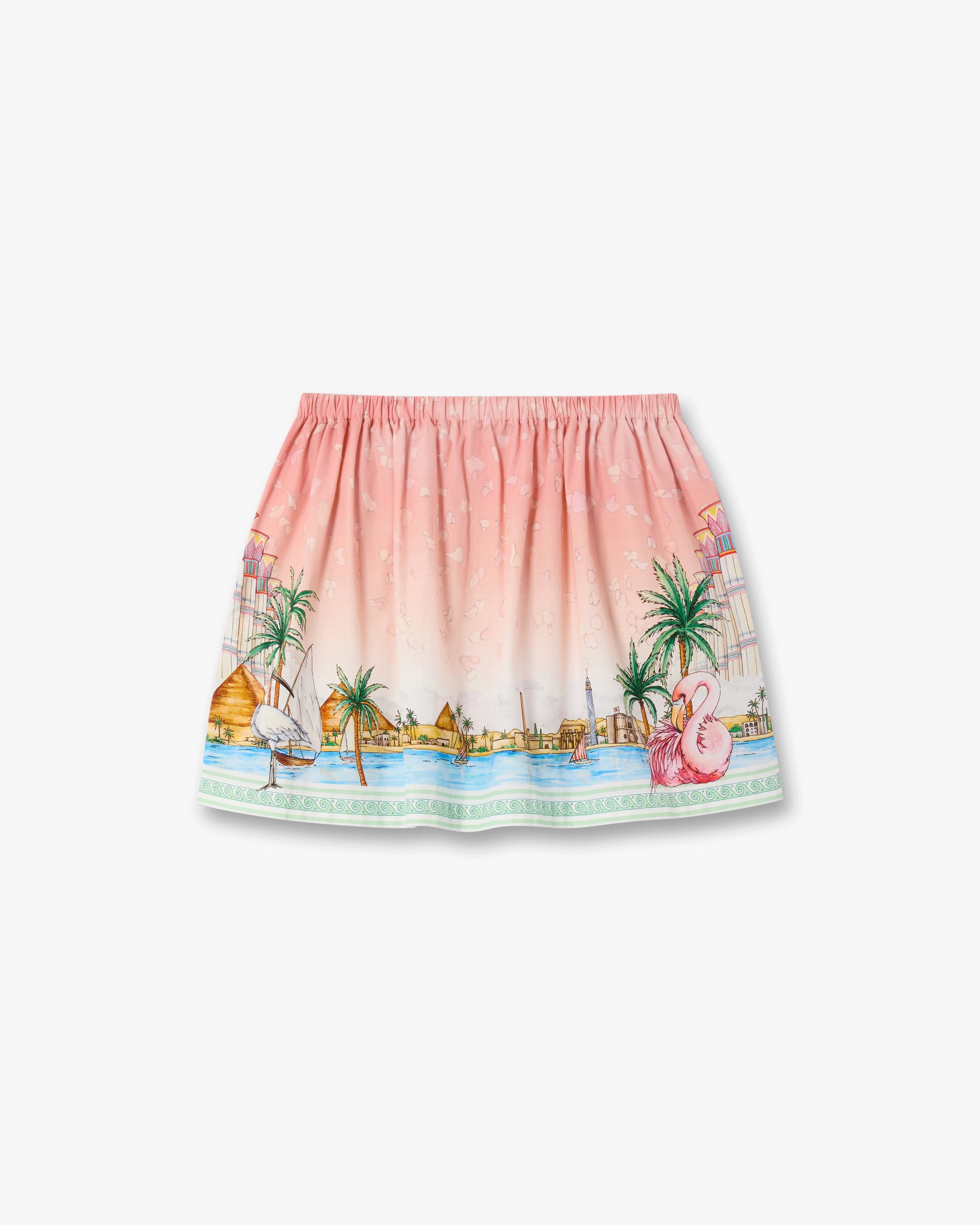 Casablanca Ethereal minigonna cotone rosa stampa
