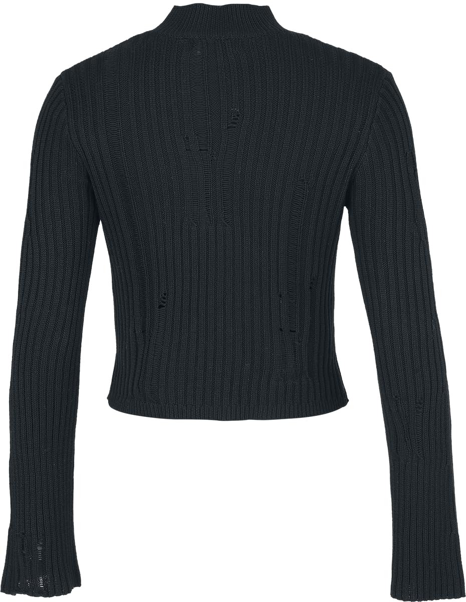 Gothicana by EMP Maglione Nero Dettagli Metallici taglia L