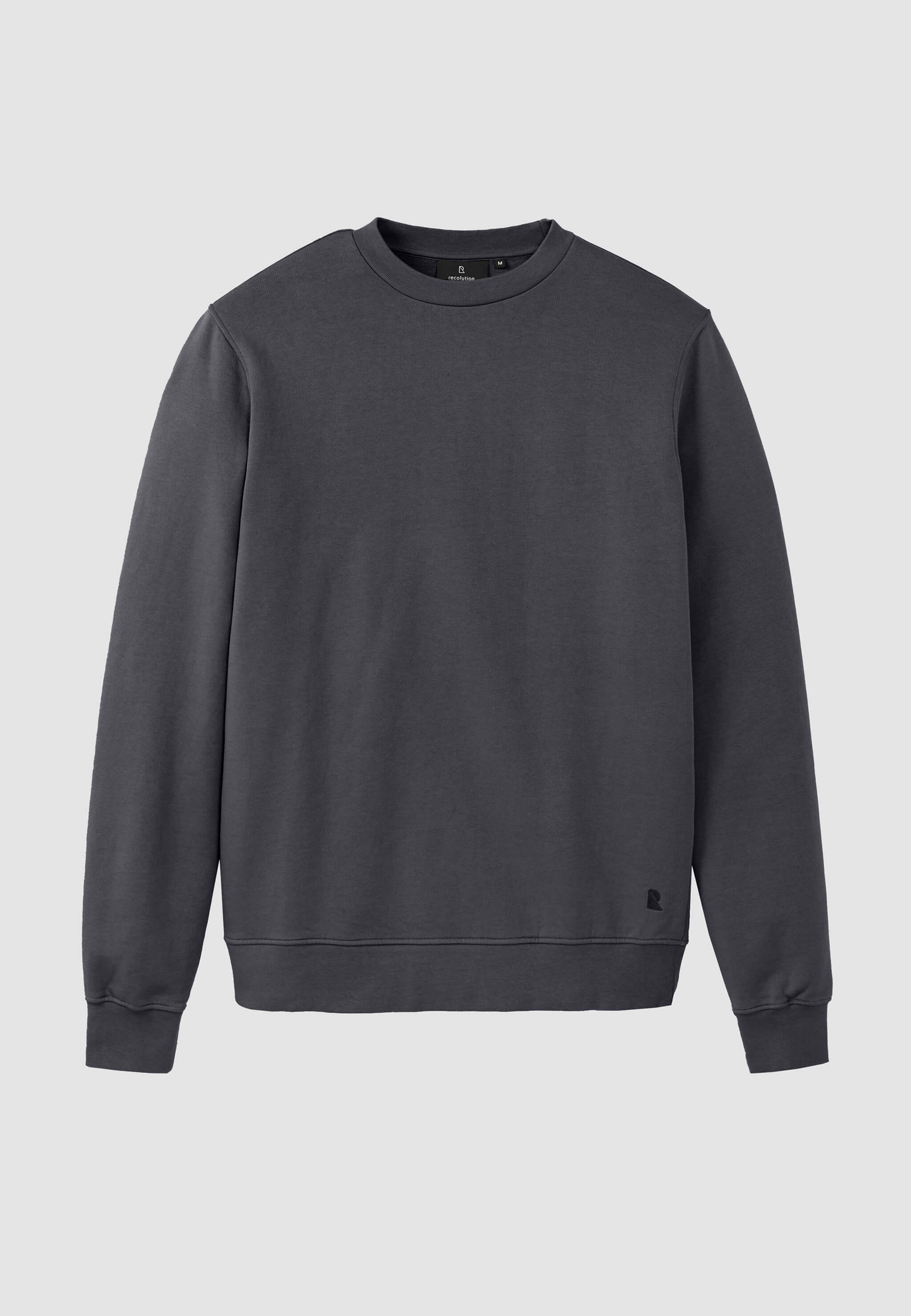 Recolution Tamarillo felpa uomo dark grey cotone bio