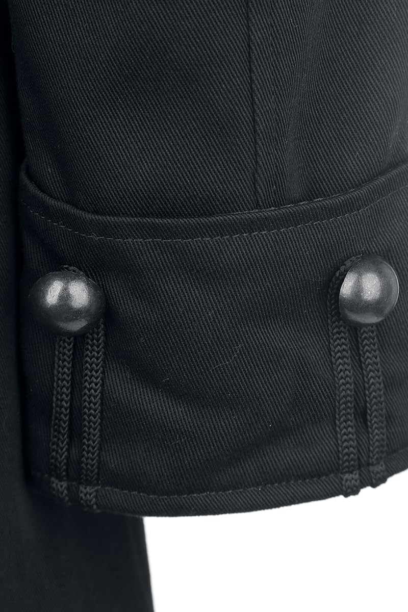 Gothicana by EMP cappotto uomo nero collo alto XL