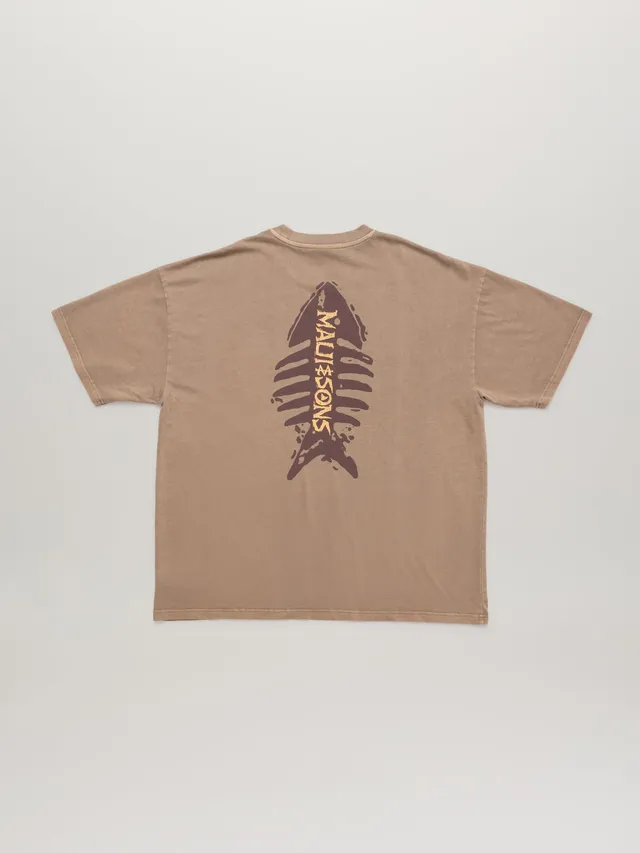 Maui and Sons Sultan Sea t-shirt boxy marrone pigmentata