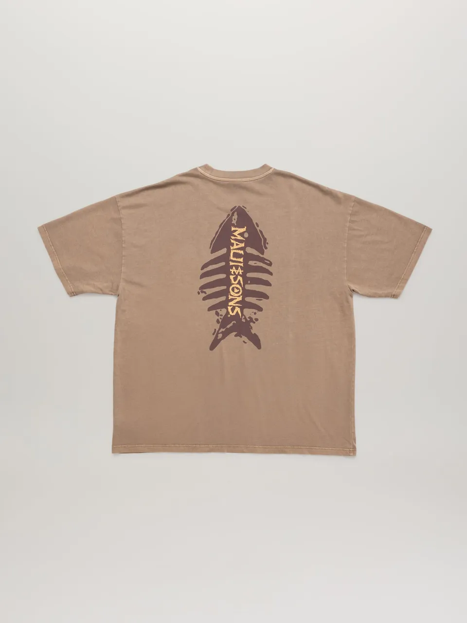 Maui and Sons Sultan Sea t-shirt boxy marrone pigmentata