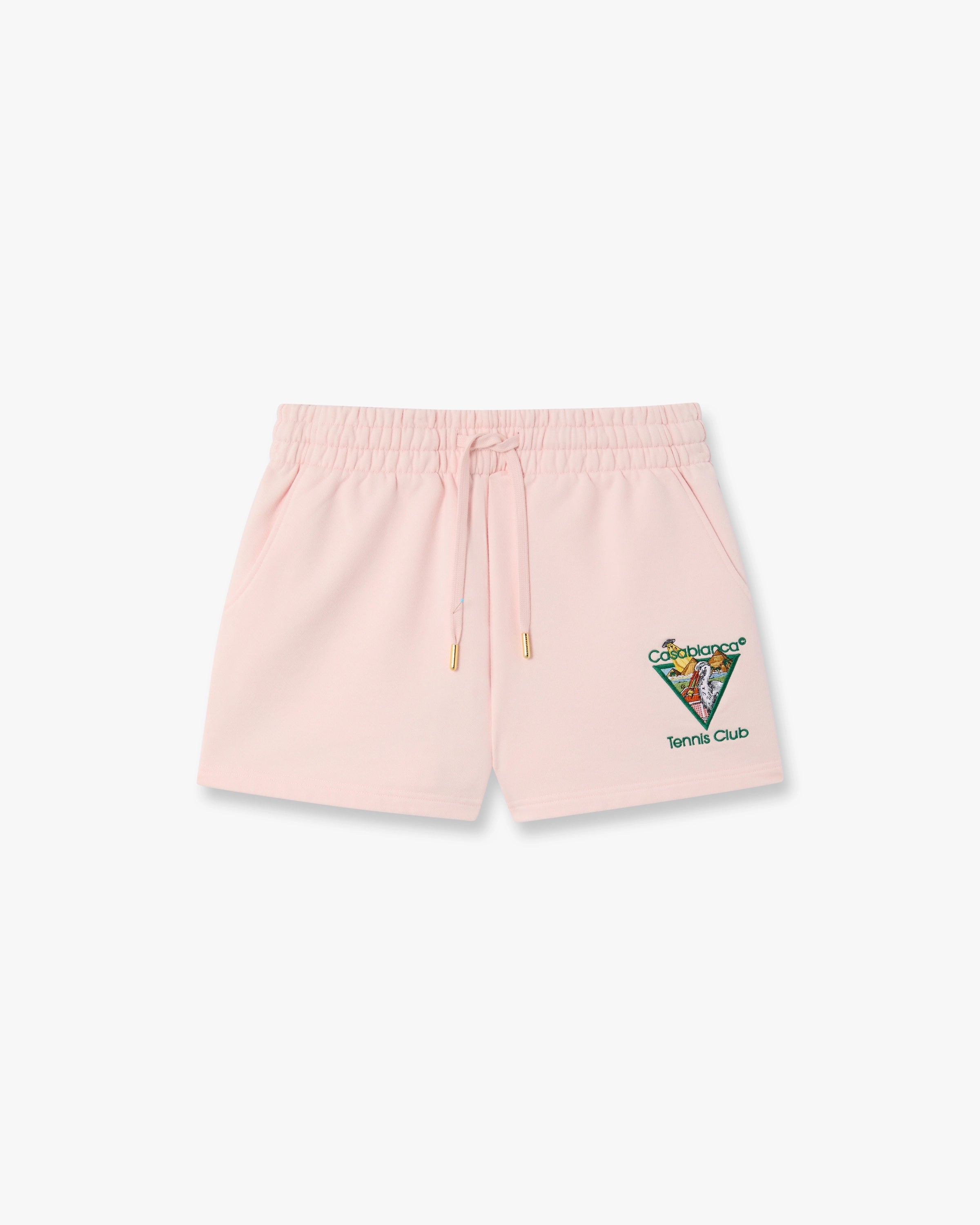 Casablanca Tennis Club Icon Pyramid pantaloncini rosa cotone