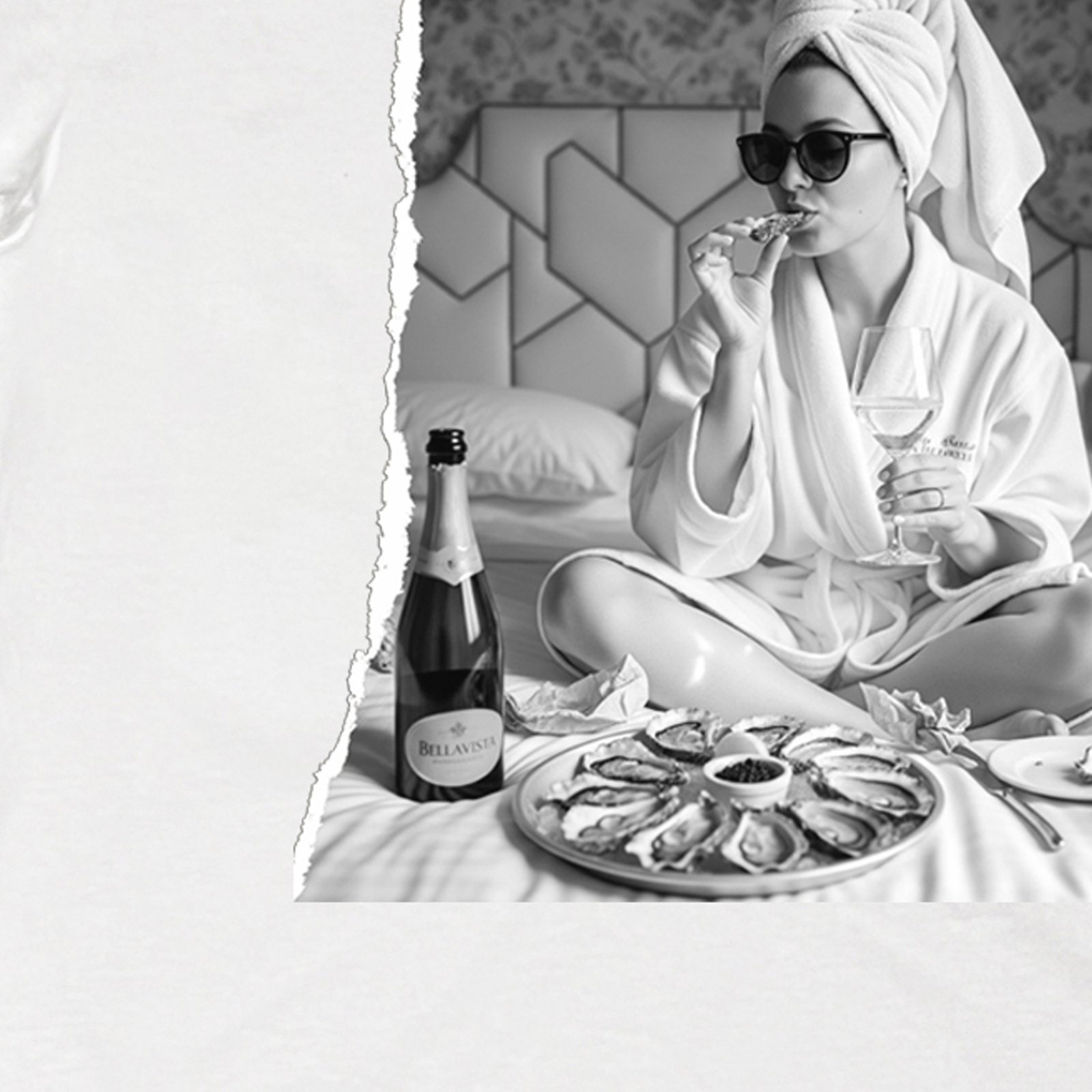 Seetees Bollicine Time t-shirt grafica brindisi