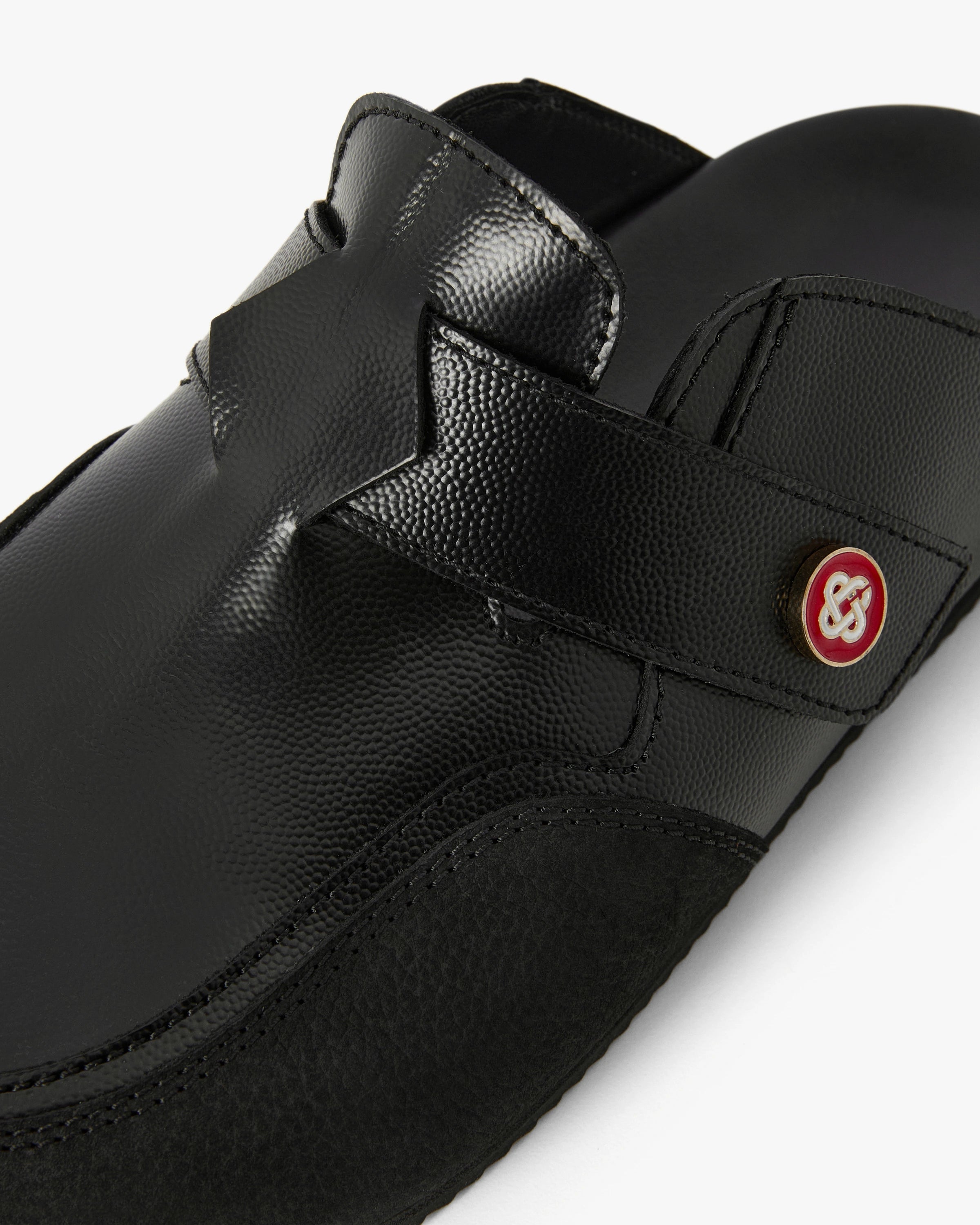Casablanca Outdoor mule nero in pelle uomo