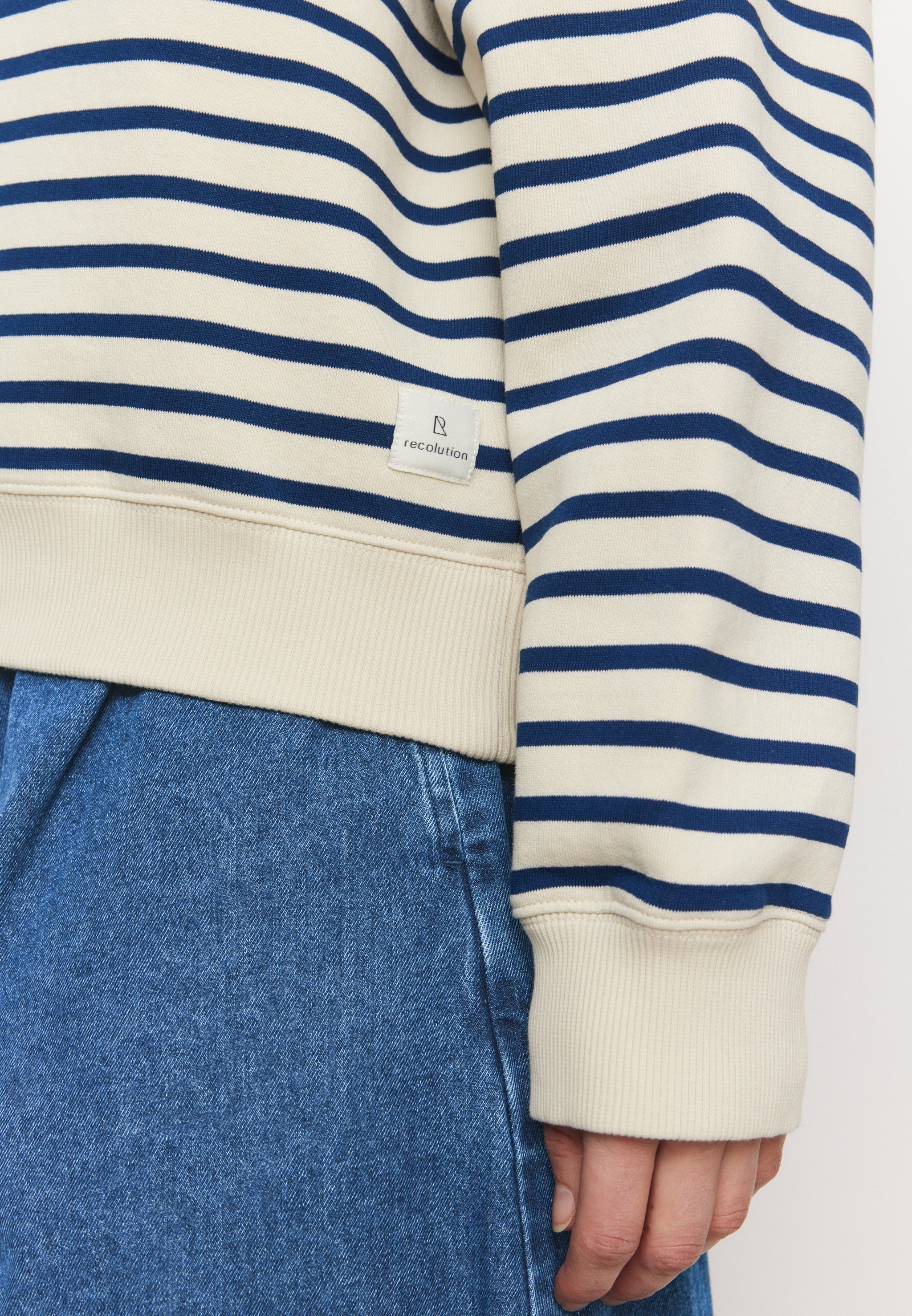 Recolution Allamanda Stripes felpa vintage blue righe