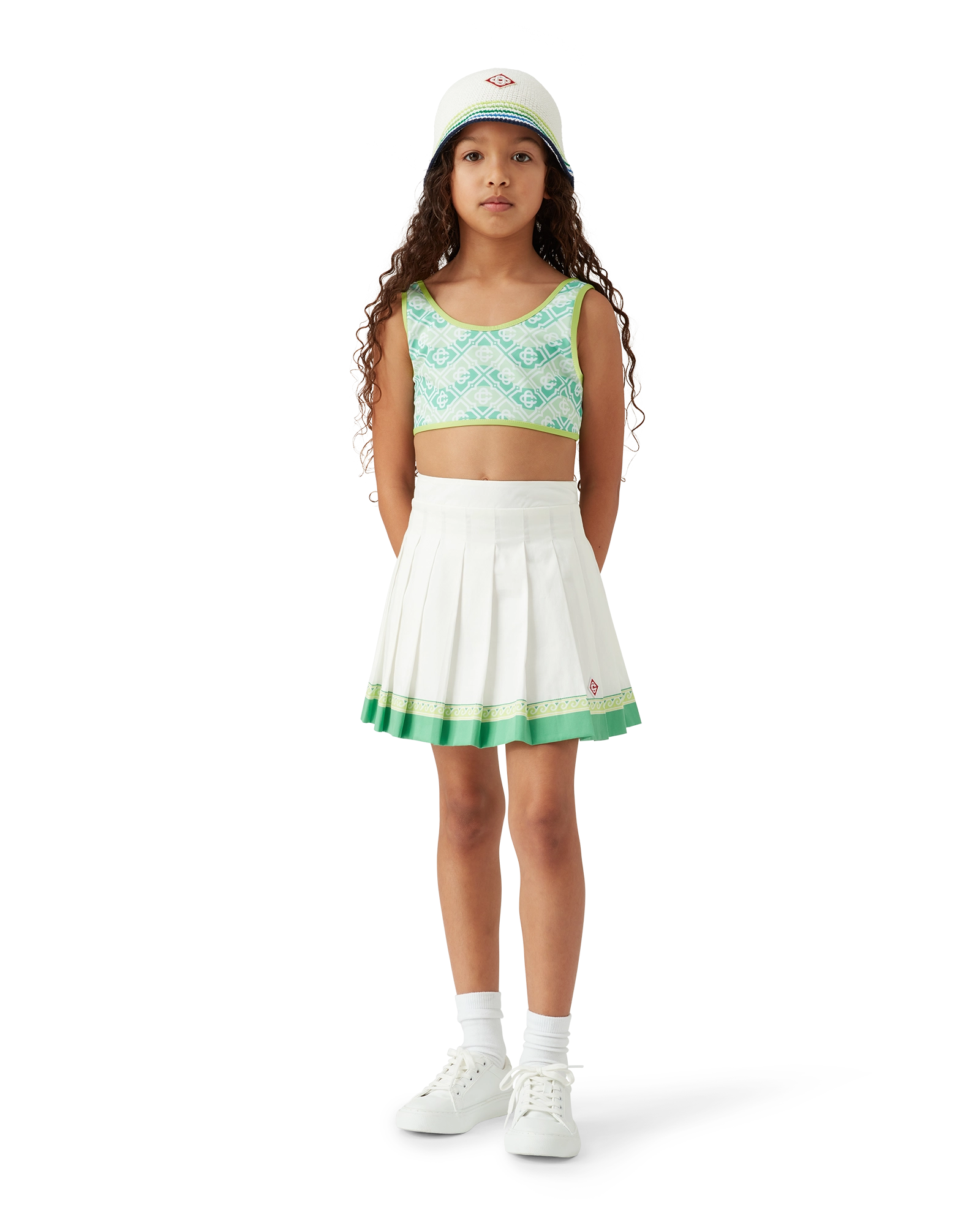 Casablanca Wavy Monogram bikini bimba verde tecnico