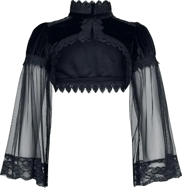 Gothicana by EMP bolero nero pizzo maniche sbuffo L