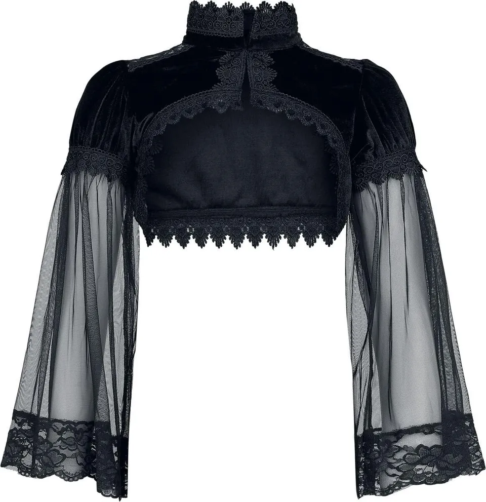 Gothicana by EMP bolero nero pizzo maniche sbuffo L