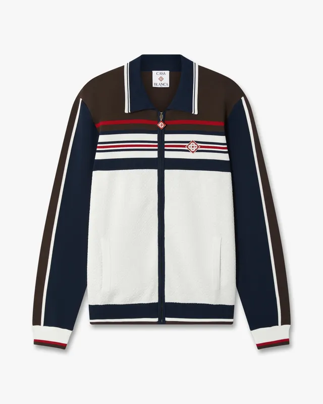 Casablanca Café Culture Stripe Giacca Bianco Viscosa