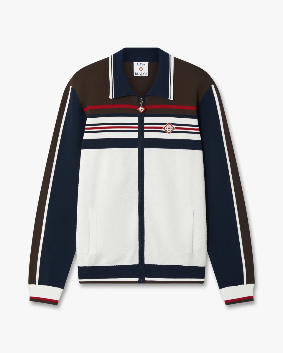 Casablanca Café Culture Stripe Giacca Bianco Viscosa