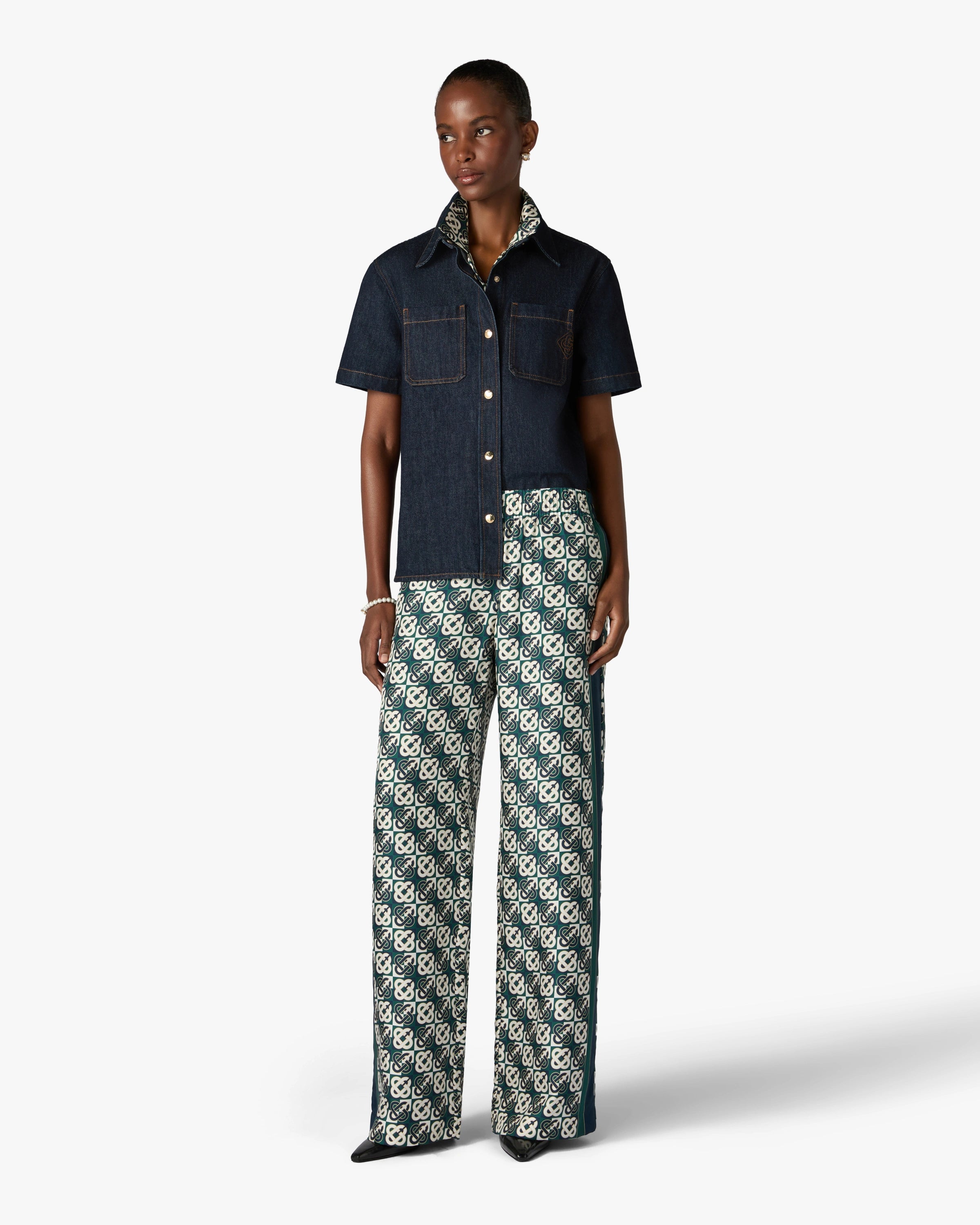 Casablanca Raw Denim camicia donna cotone indaco
