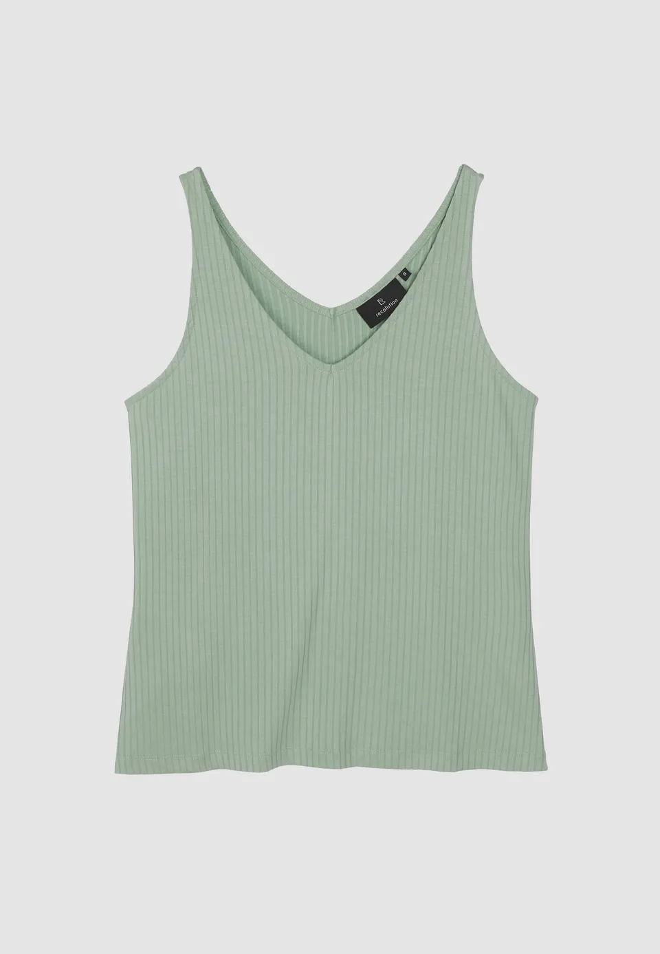 Recolution Tonina top donna verde salvia in viscosa