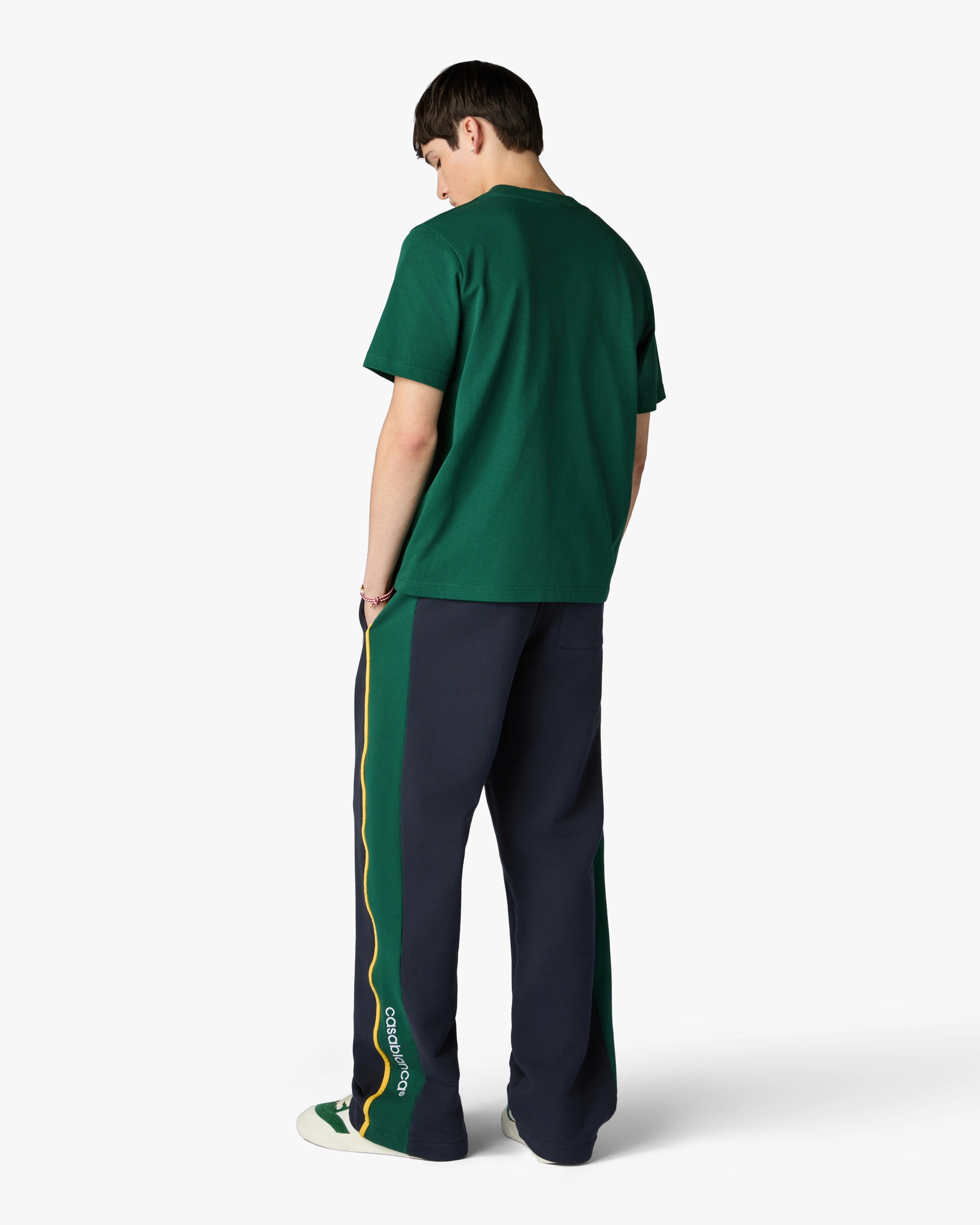 Casablanca Diamond Logo t-shirt verde cotone M