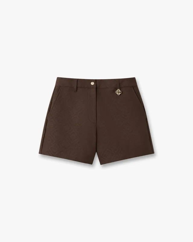 Casablanca Monogram shorts marrone cotone donna