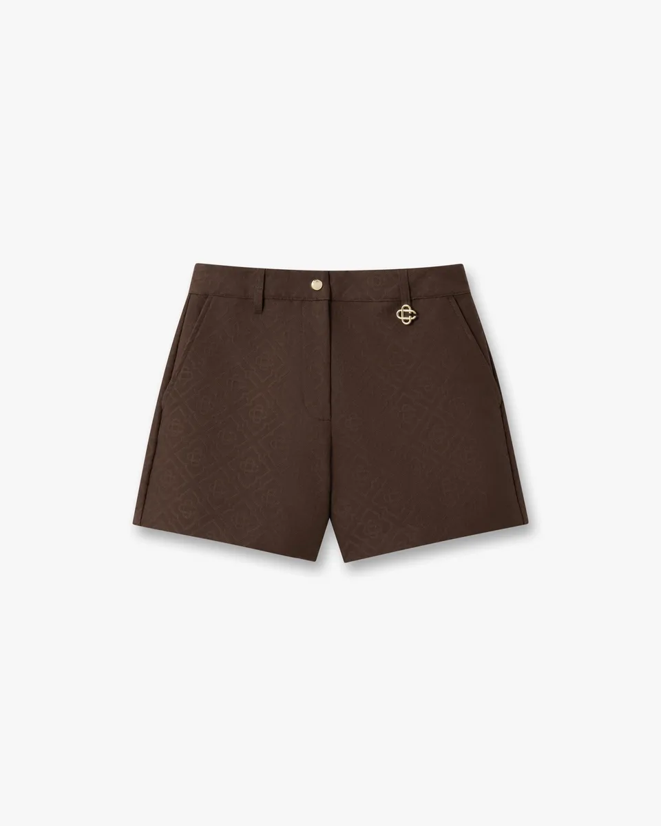 Casablanca Monogram shorts marrone cotone donna