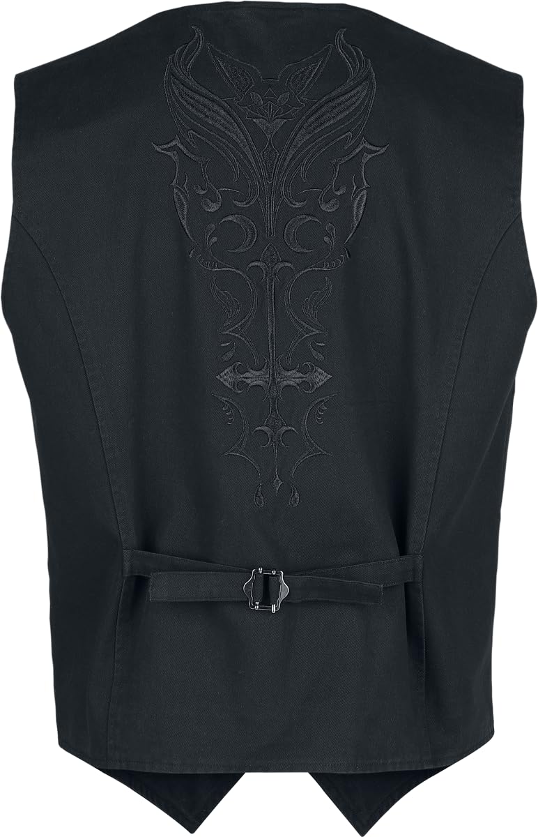 Gothicana by EMP Countess Bathory Gilet Uomo Nero L