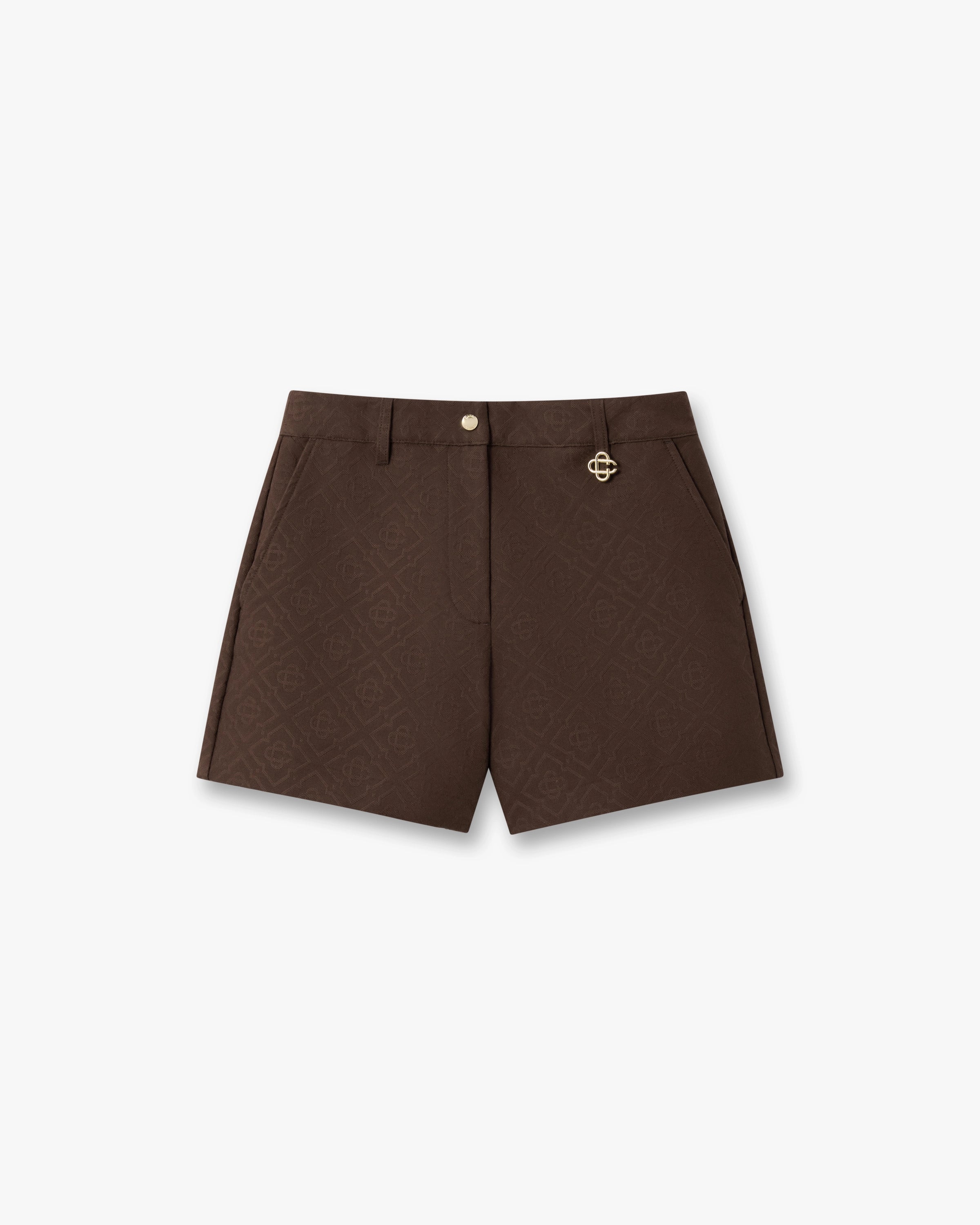 Casablanca Monogram shorts marrone cotone donna