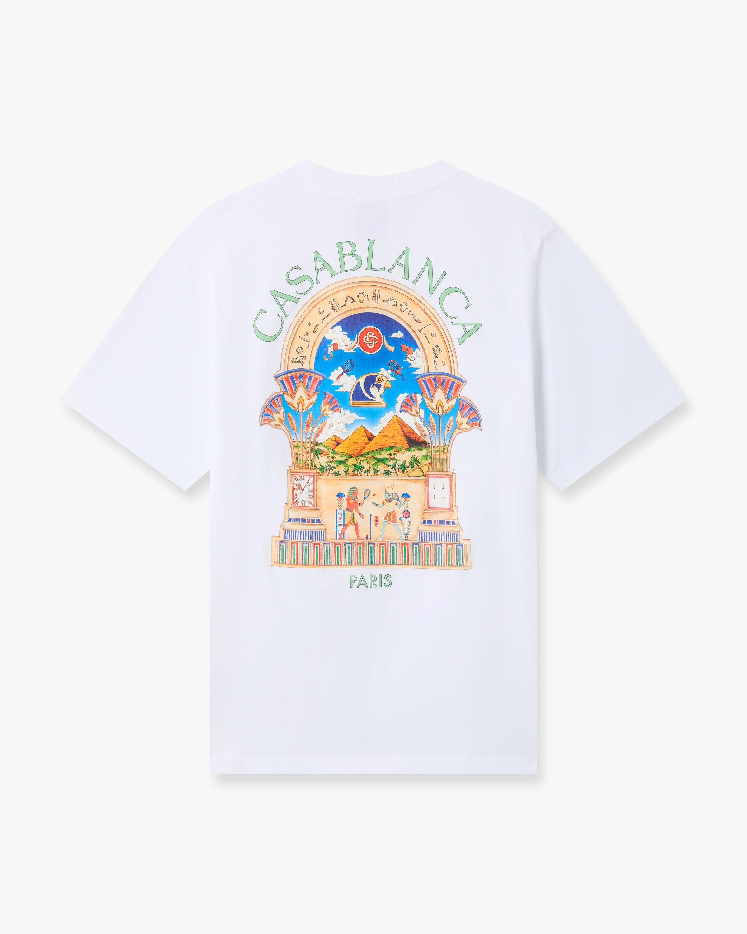 Casablanca Egyptian LArche t-shirt bianca cotone