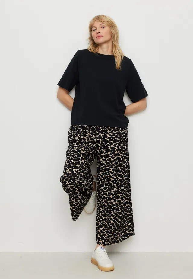 Recolution Sequoia Clouds pantaloni donna neri viscosa fantasia