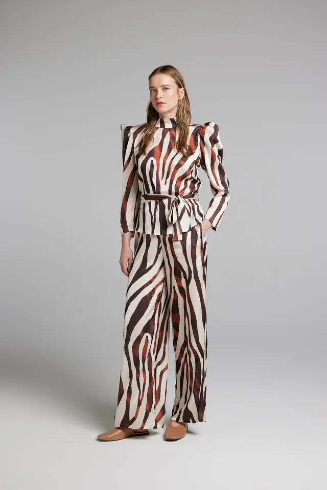 Sarah Chole 19318 camicia blusa in raso lucido