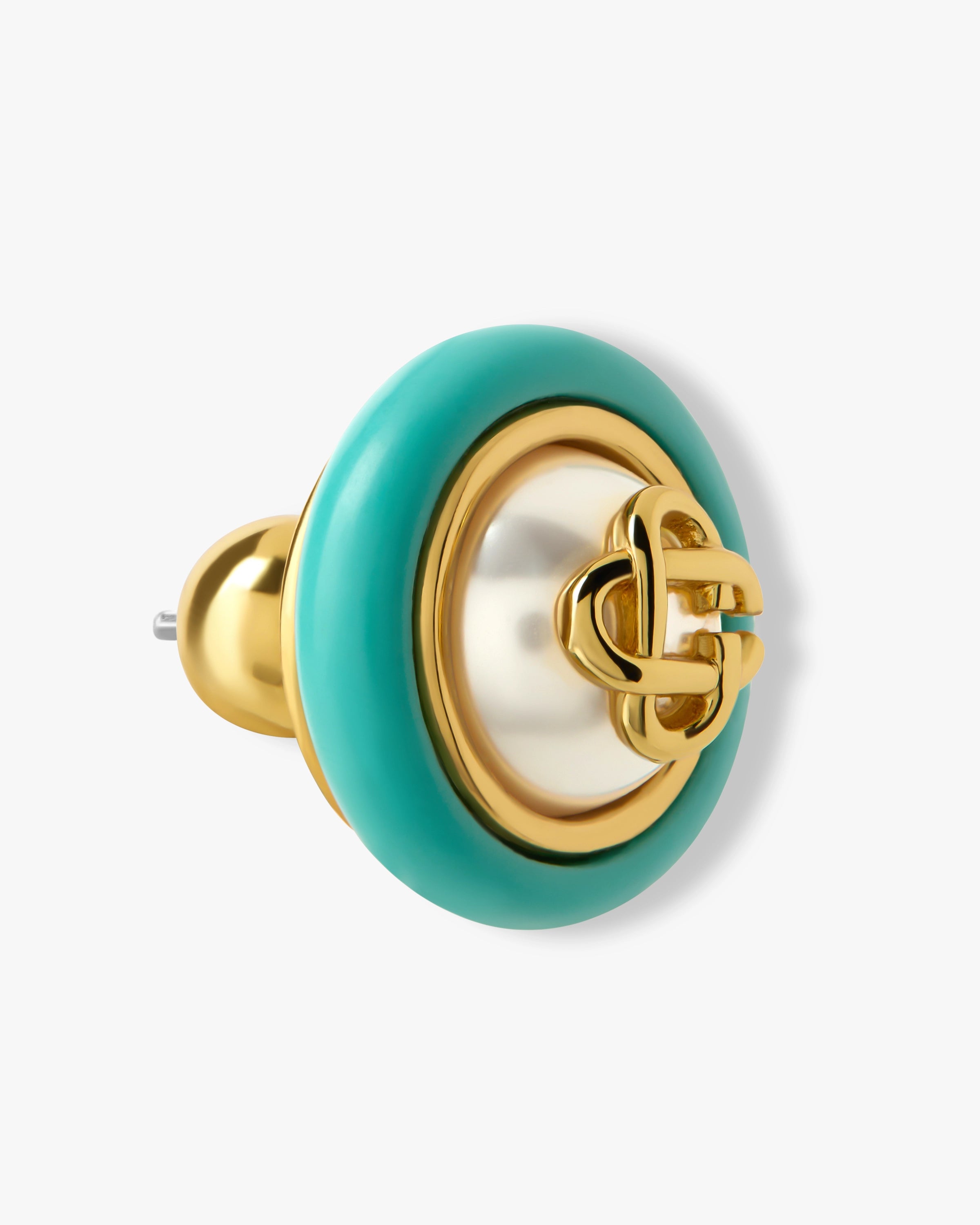 Casablanca Pearl Studs Orecchini oro turchese perla O/S