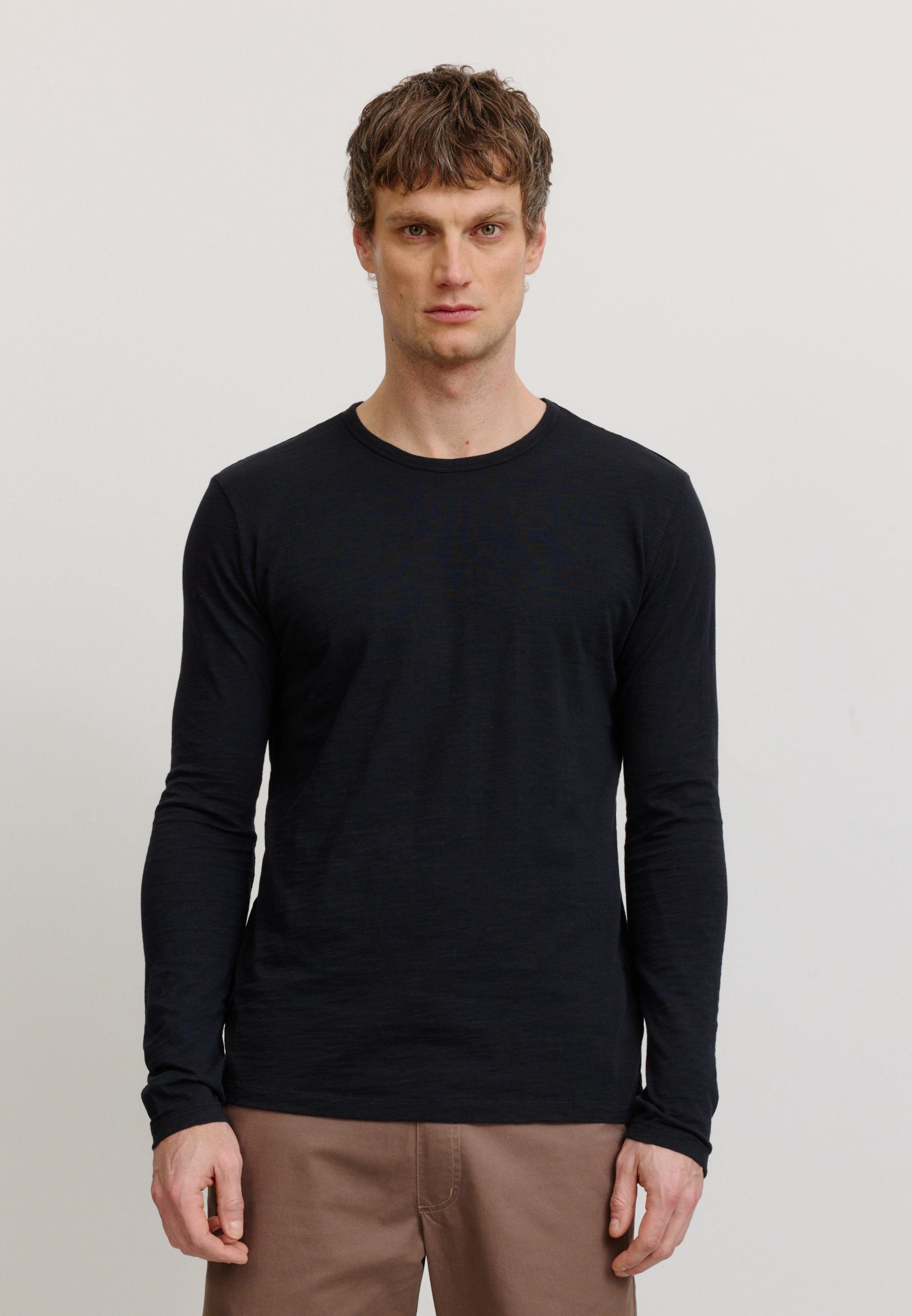 Recolution MACA maglia maniche lunghe nero cotone bio